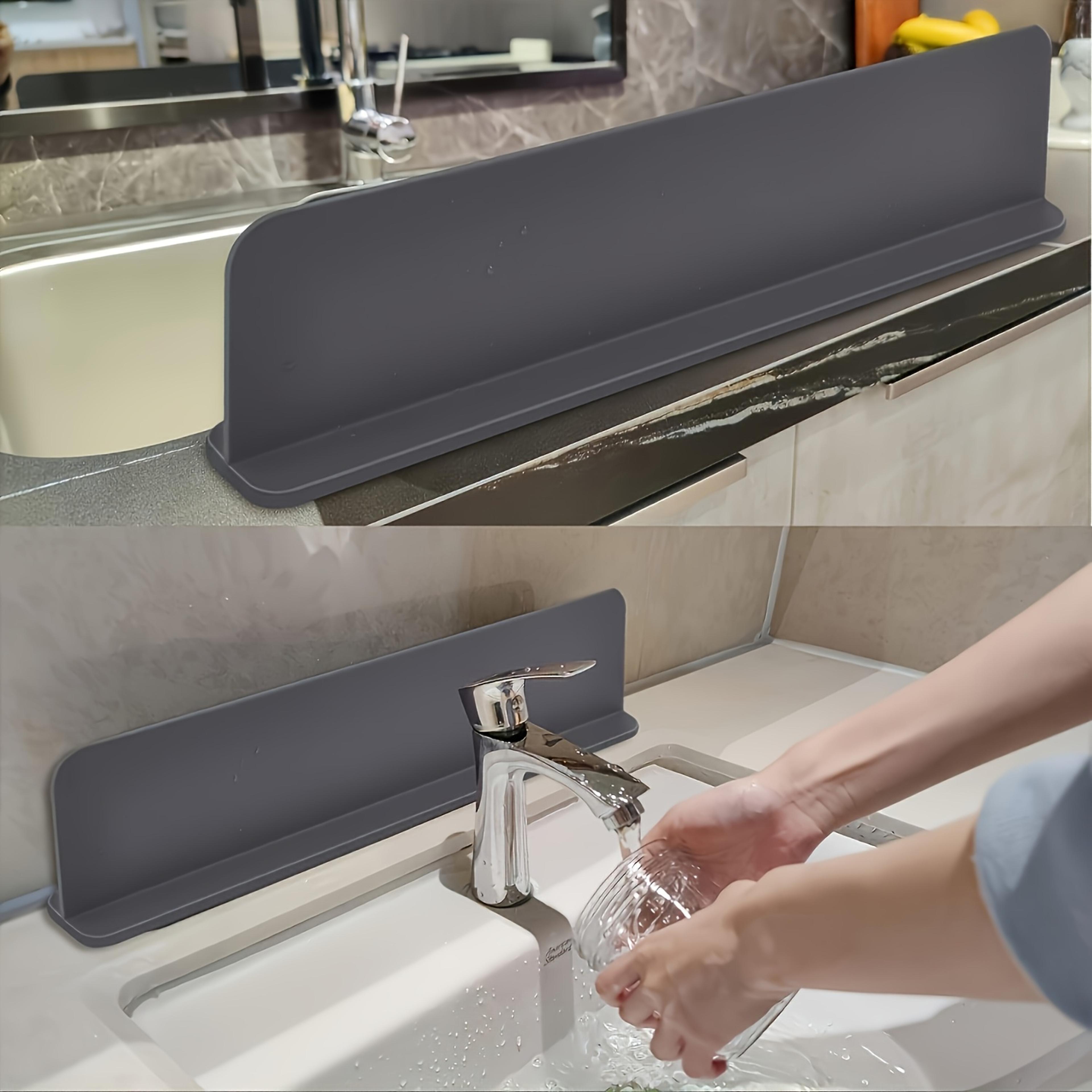 Water Barrier Silicone Sink Splash Guard With Suction Cups For Kitchen And Lab 2