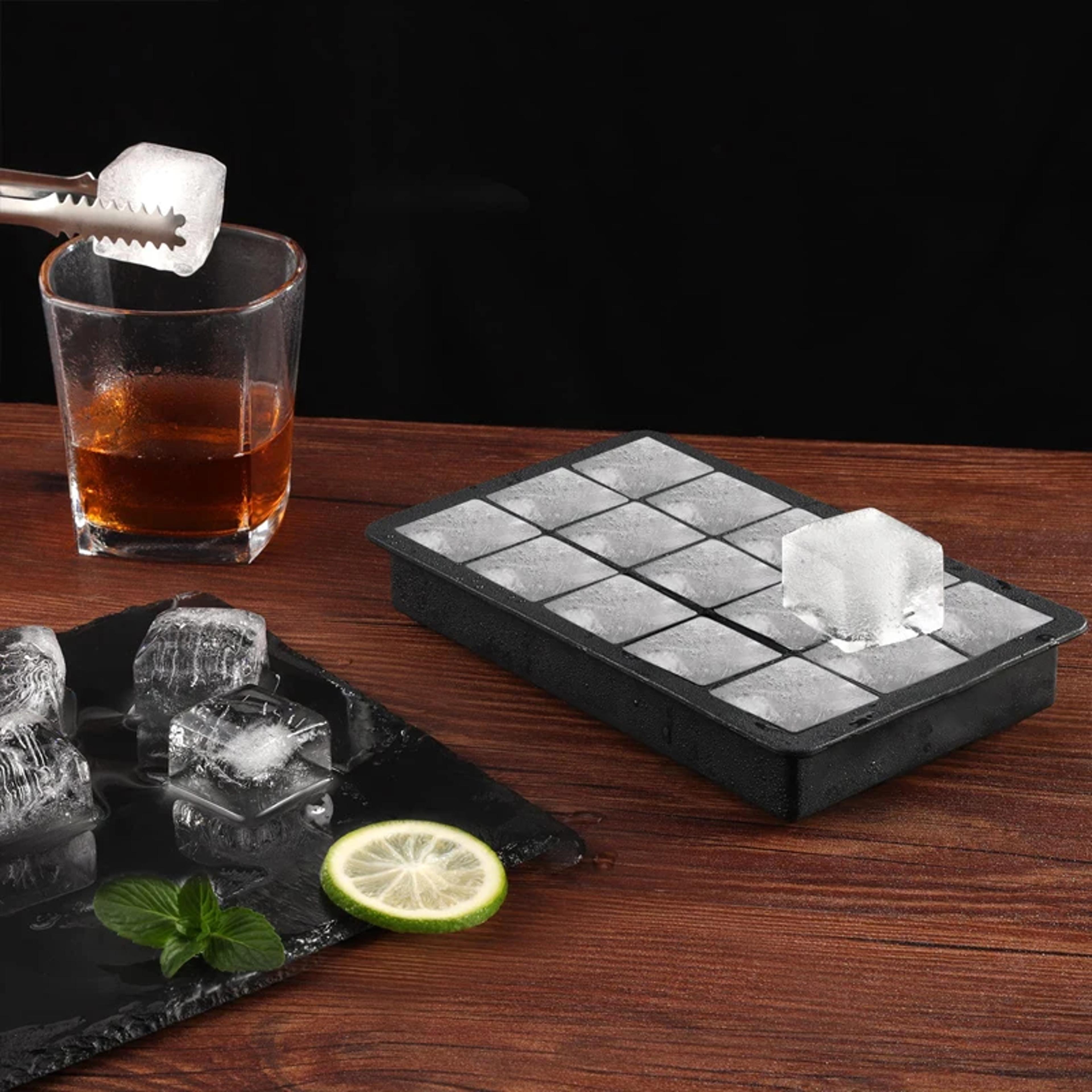 New Grid Silicone Ice Cube Maker Big Tray Mold Durable Reusable Ice Block Maker For Whiskey Pub 4