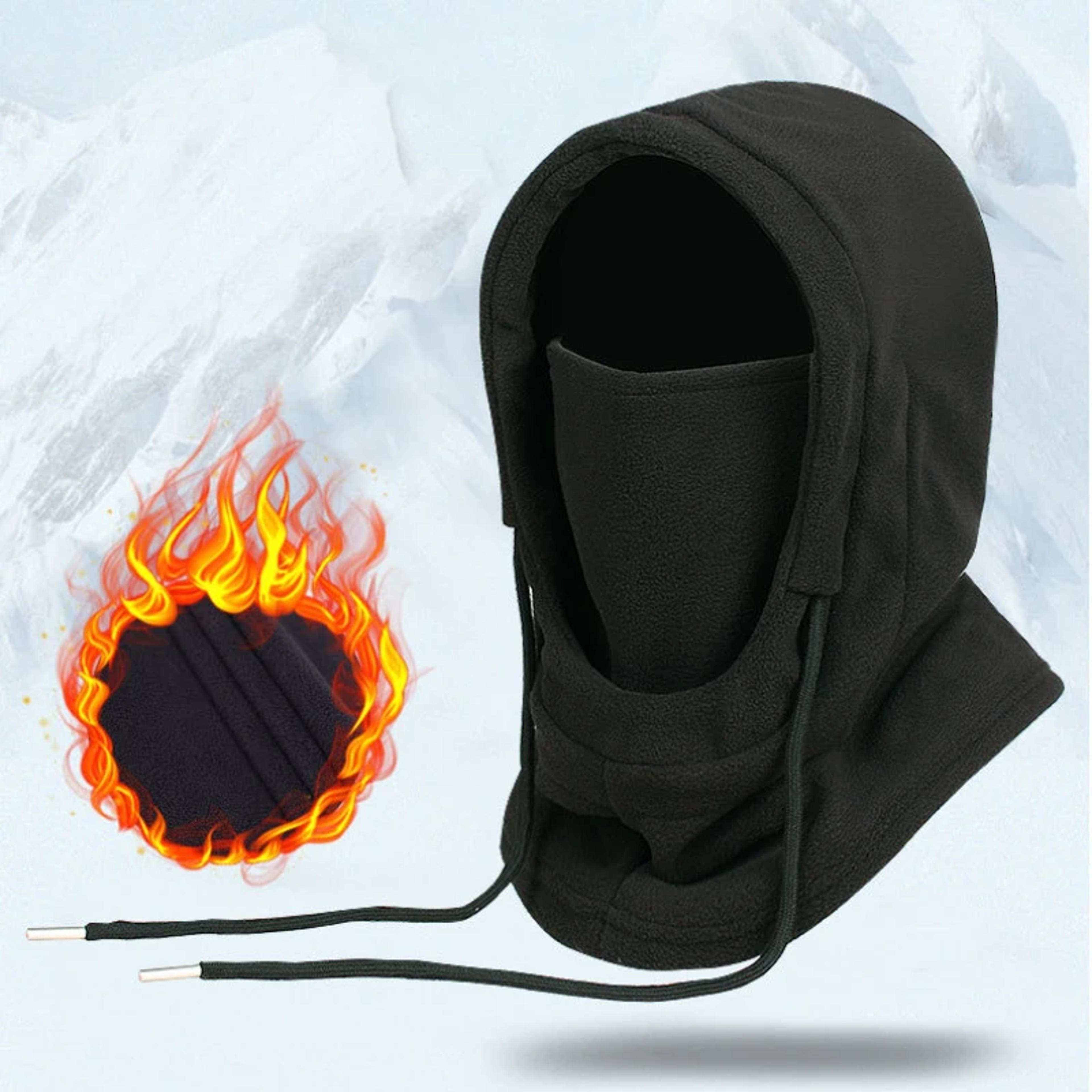 Thermal Fleece Balaclava Face Mask For Men Women Neck Warmer Windproof Hooded Cap Beanies Bandana F 1