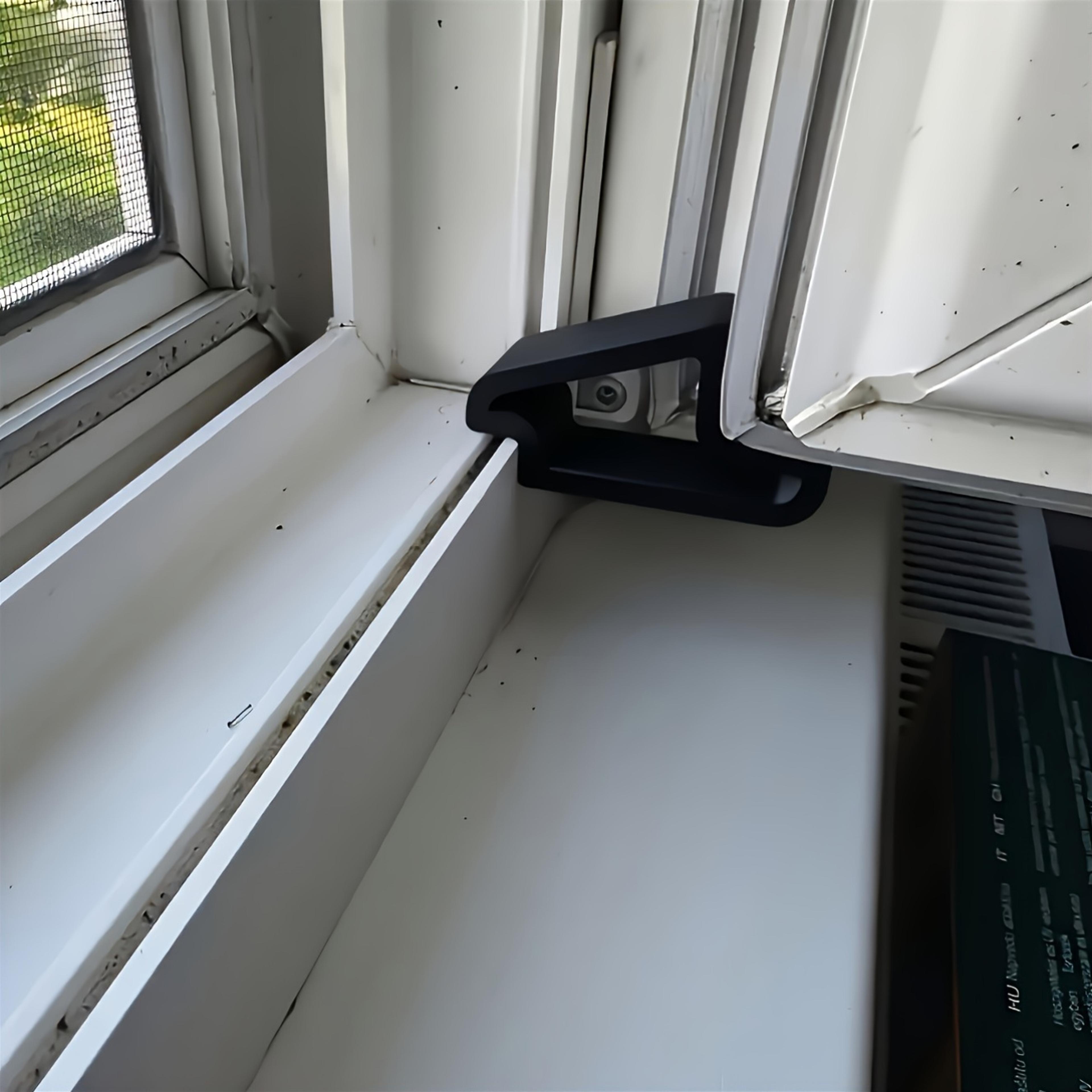 Durable Plastic Window Stopper Easy Install Design Prevents Sliding Down Secure Hold For Home Offic 5