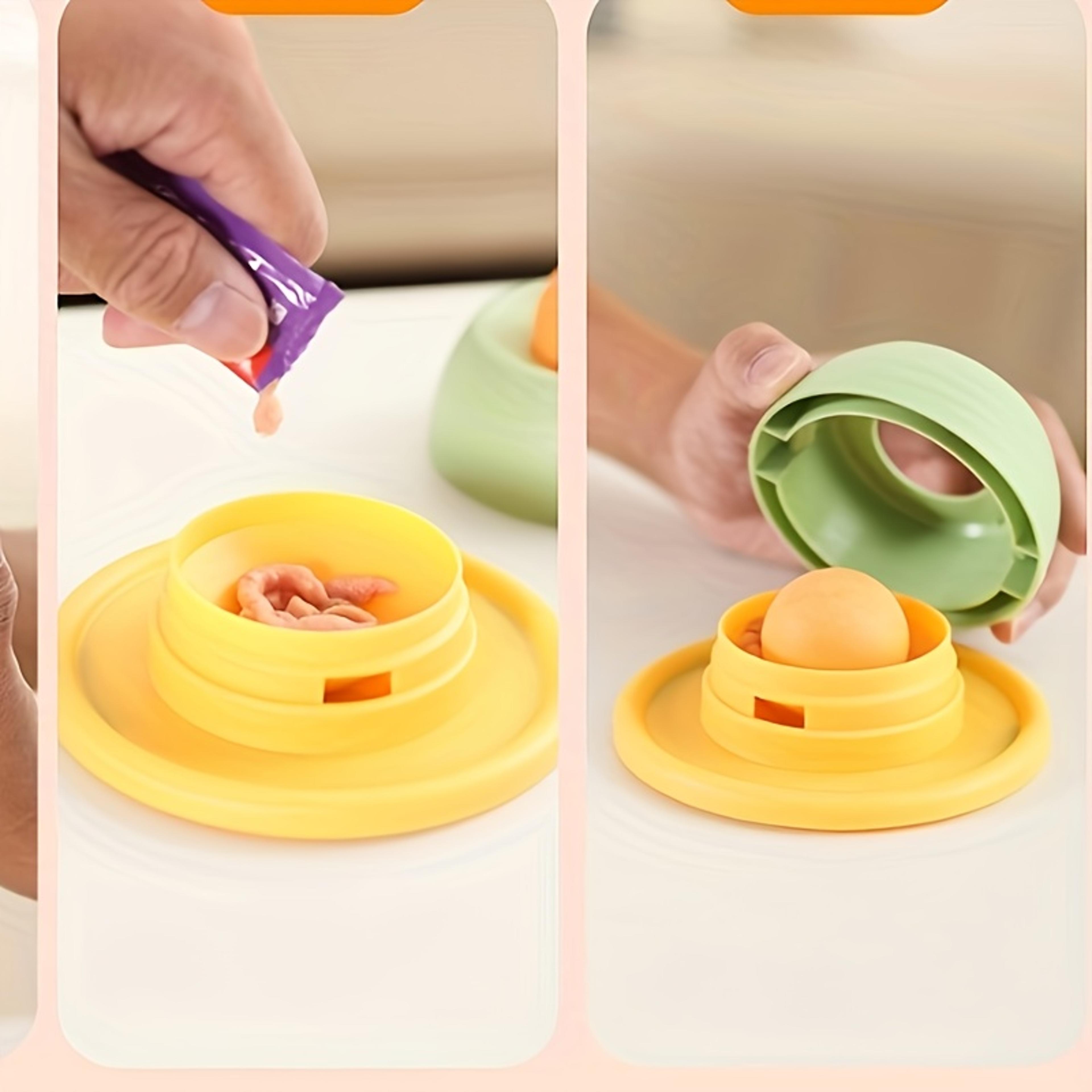 Interactive Cat Slow Feeder Toy NonTipping SelfPlay Snack Plate For Cats With Dental Health Licking 0