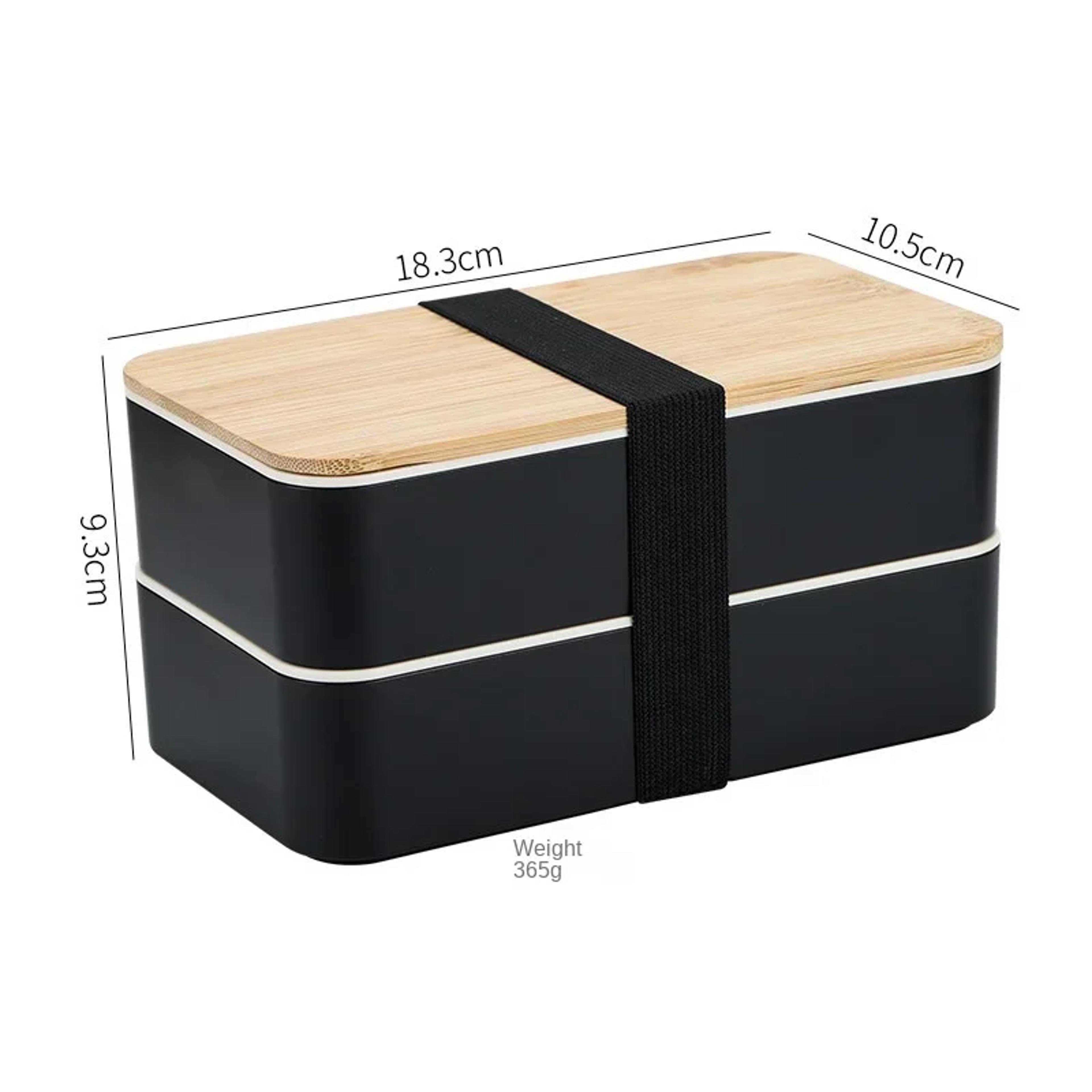 Minimalist Doublelayer Bento Box With Knife Fork Spoon New Style Divided Lunch Box For Students 4