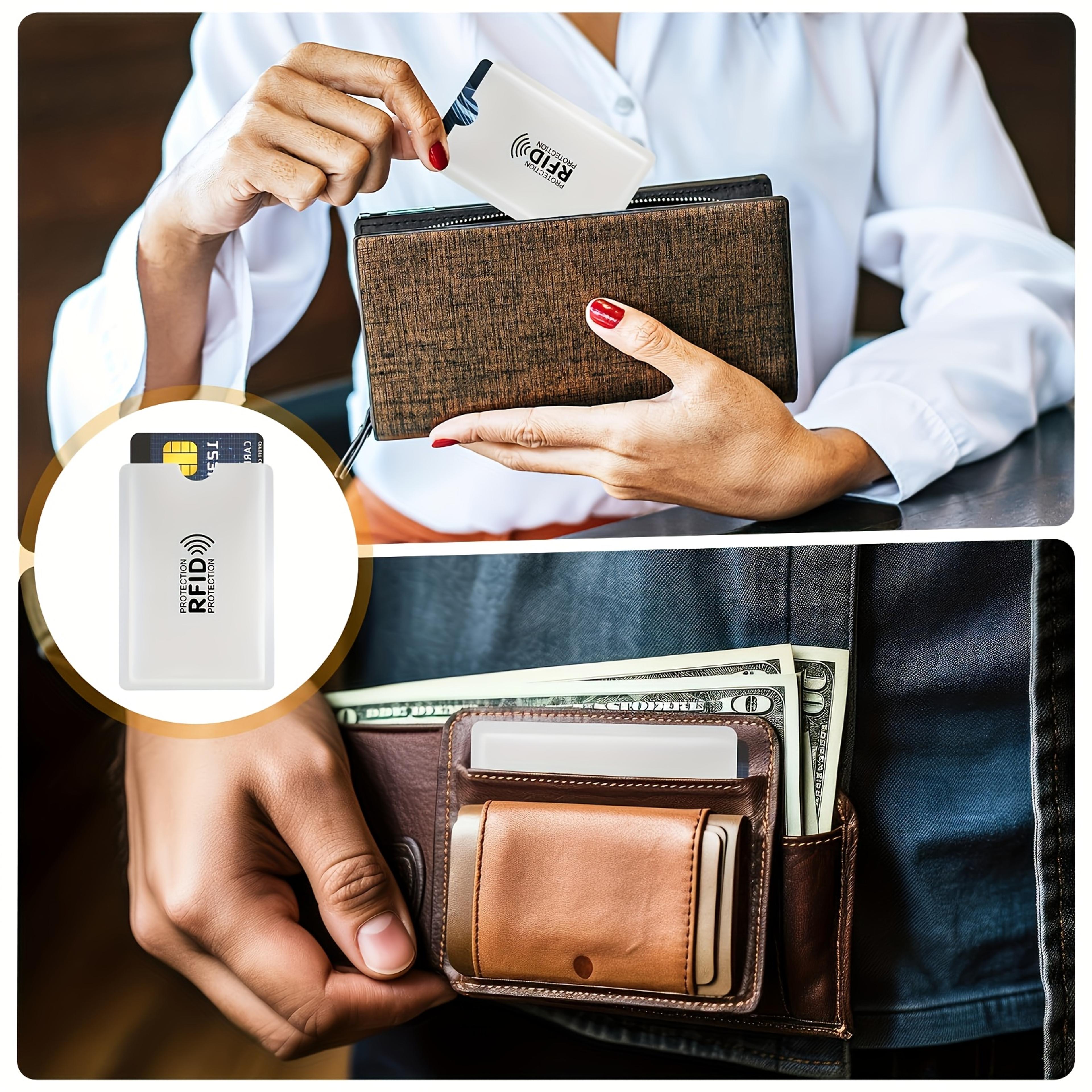 RFID Blocking Card Sleeves AntiTheft NFC Shielded ID Protectors Card Holder Organizer Bag 2