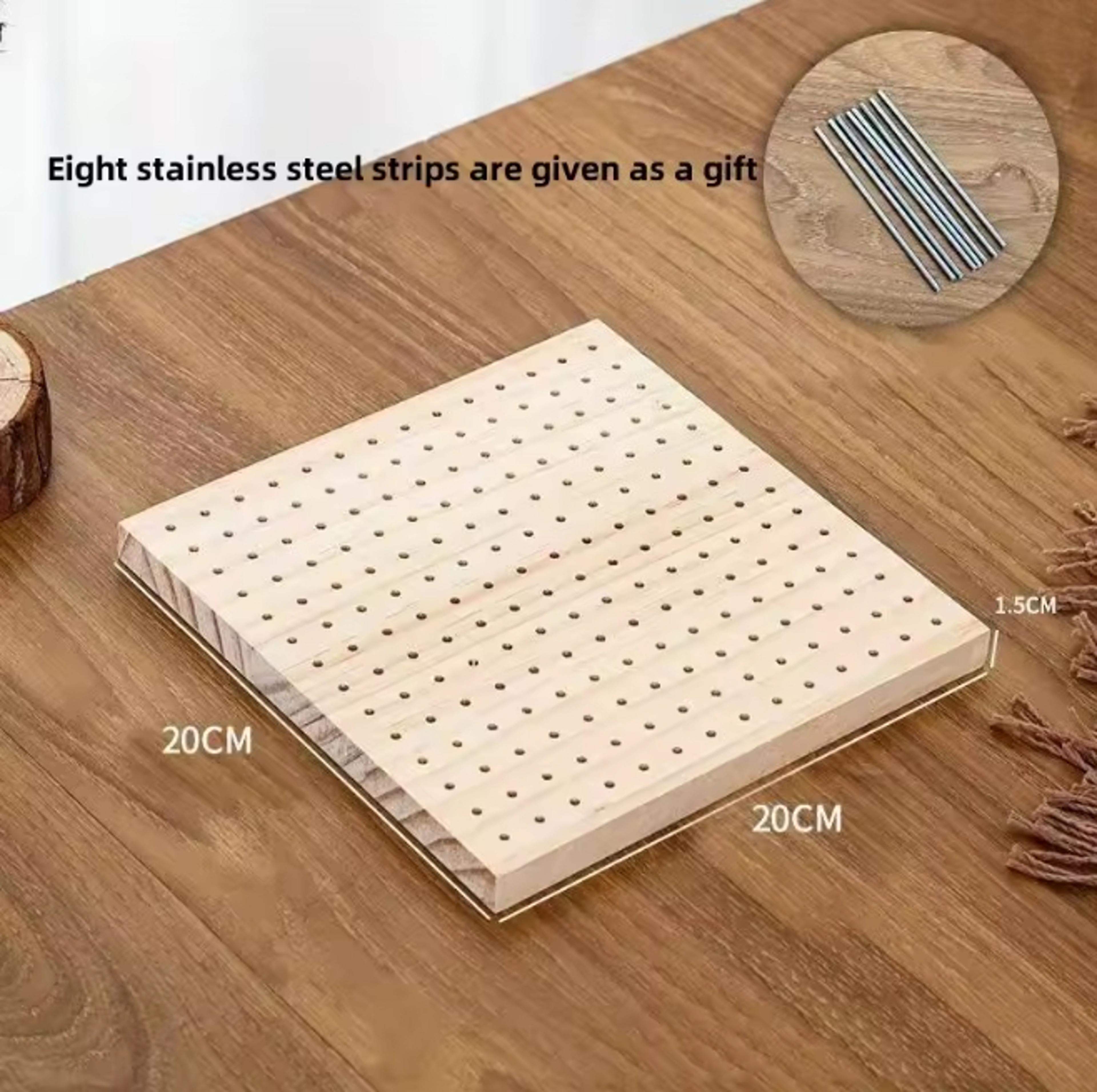Bamboo Grid Block Plate For Crochet Weaving Crochet Block Plate Gift For Crochet Projects 5