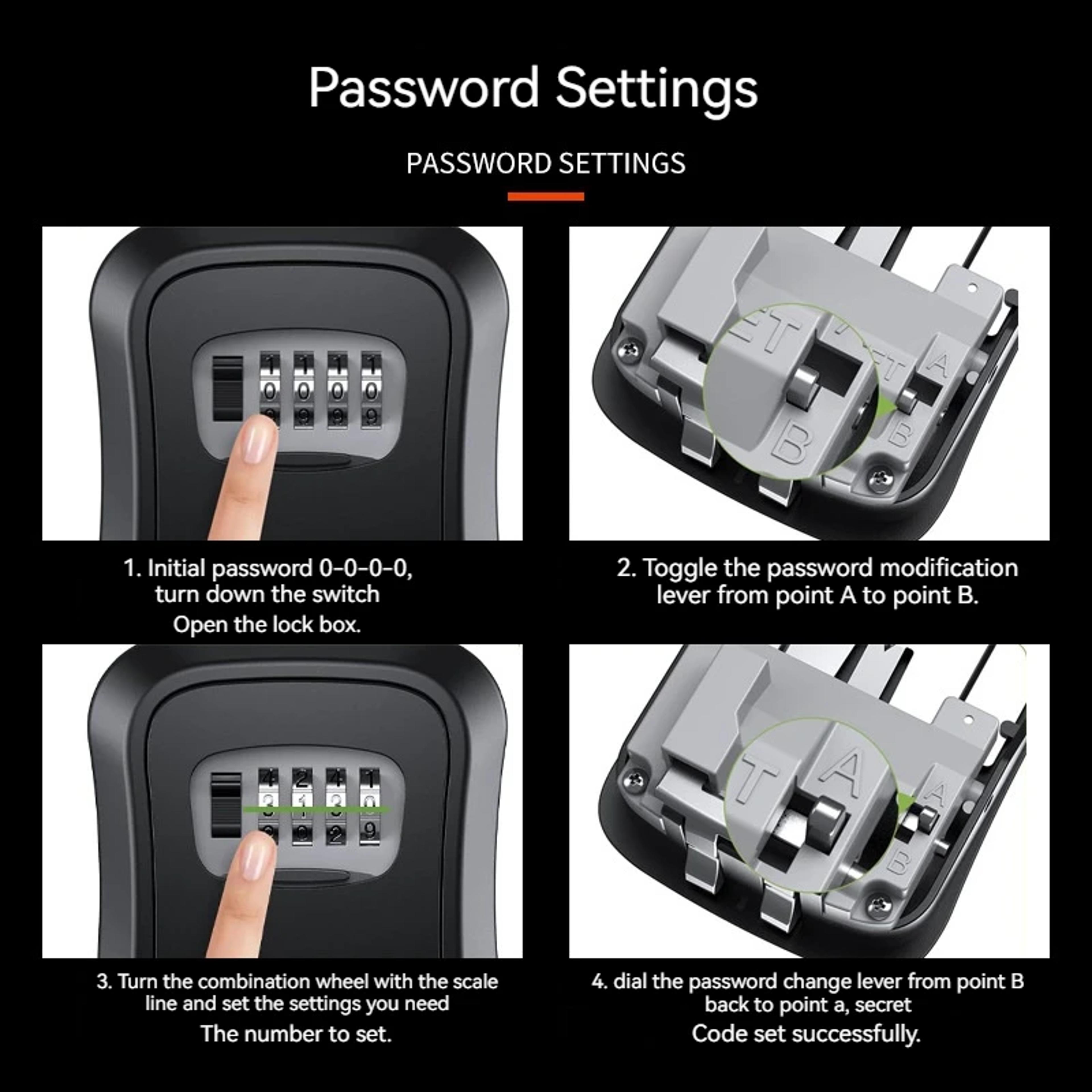 Waterproof Digit Code Key Box Outdoor Password Storage With Steel Wire Hanging Locking Hook Easy In 2