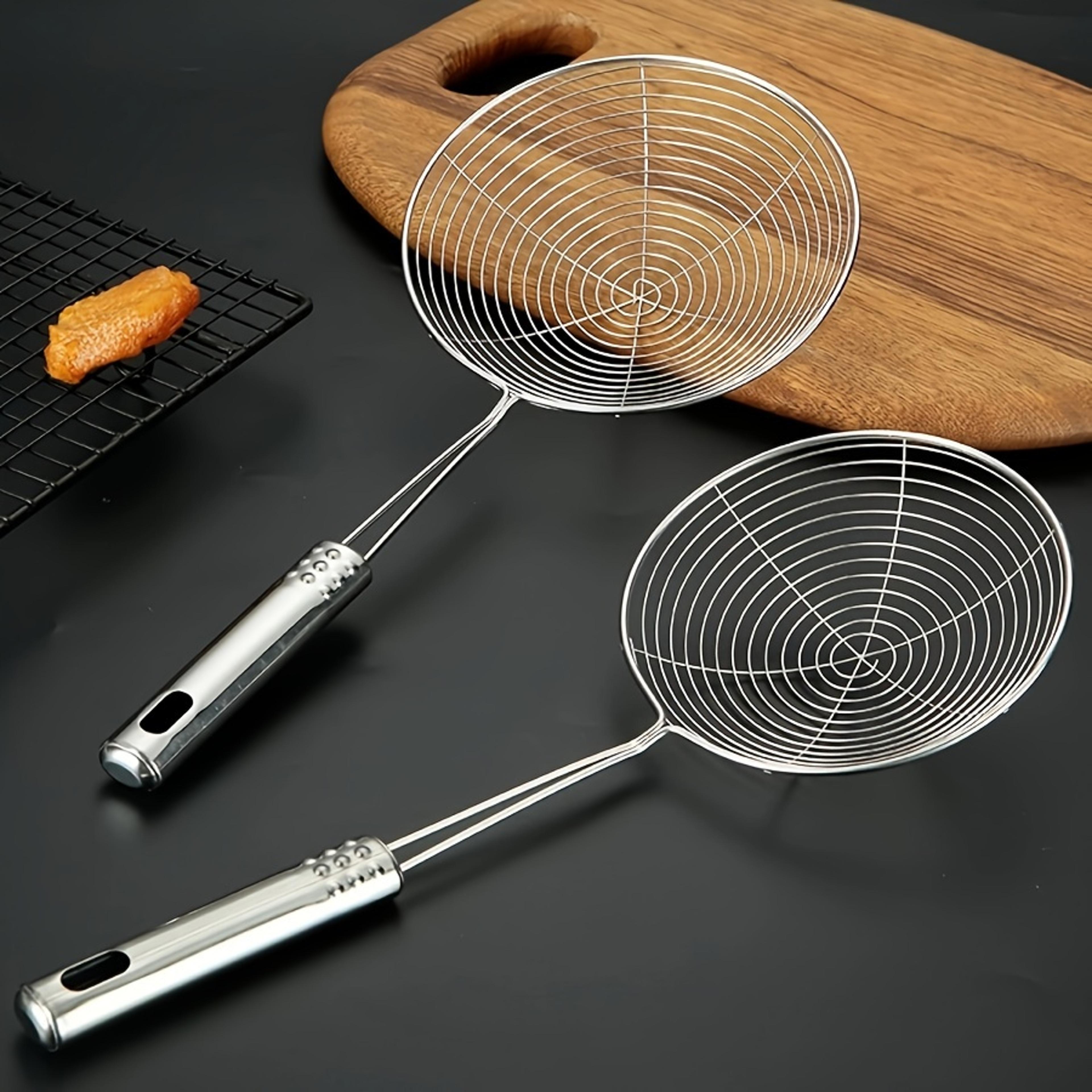 Durable Wire Skimmer Spoon For Cooking Stainless Steel Strainer Ladle With Handle For Kitchen Use 5