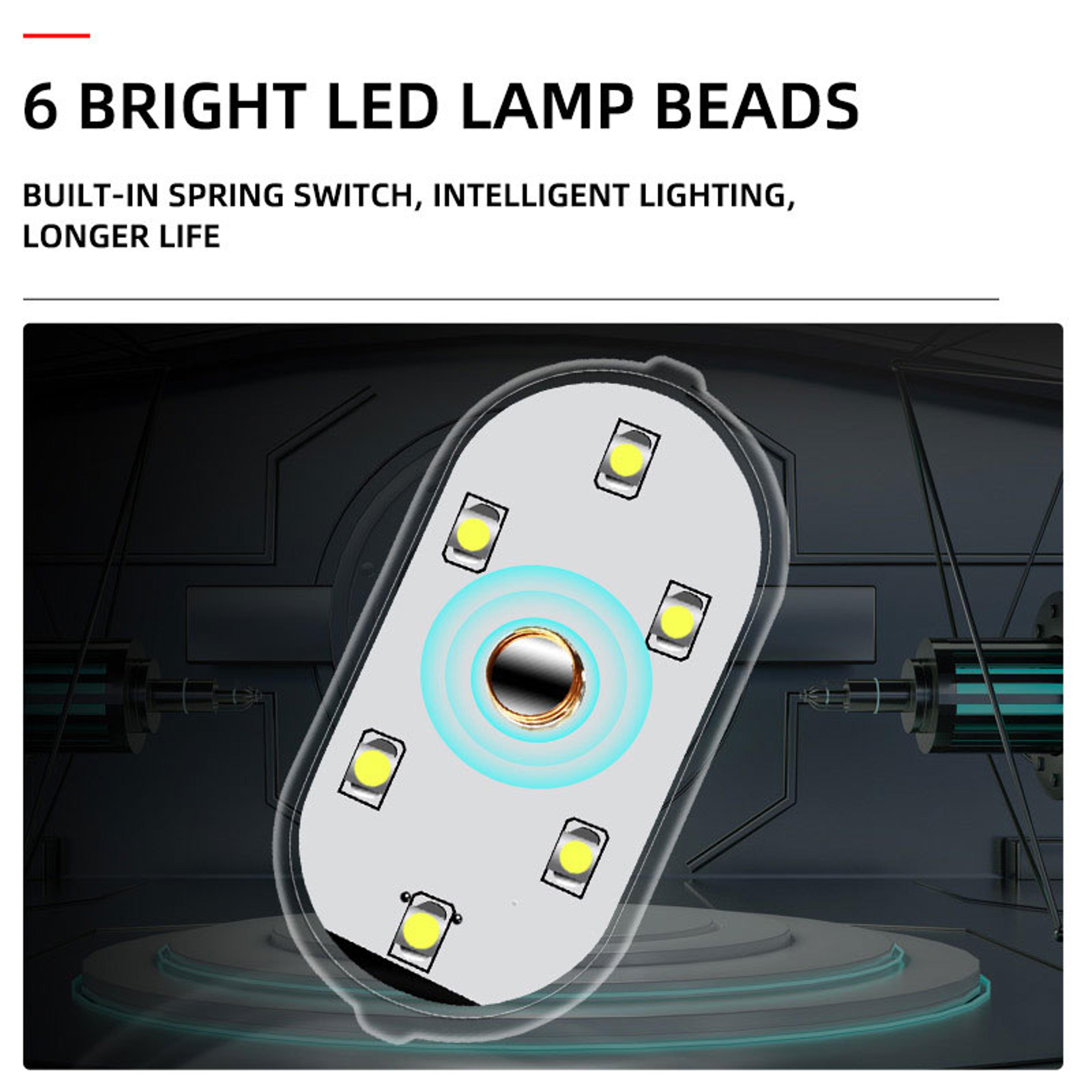 Mini LED Touch Light Wireless Car Interior Lamp Auto Roof Ceiling Reading Light For Trunk USB Charg
