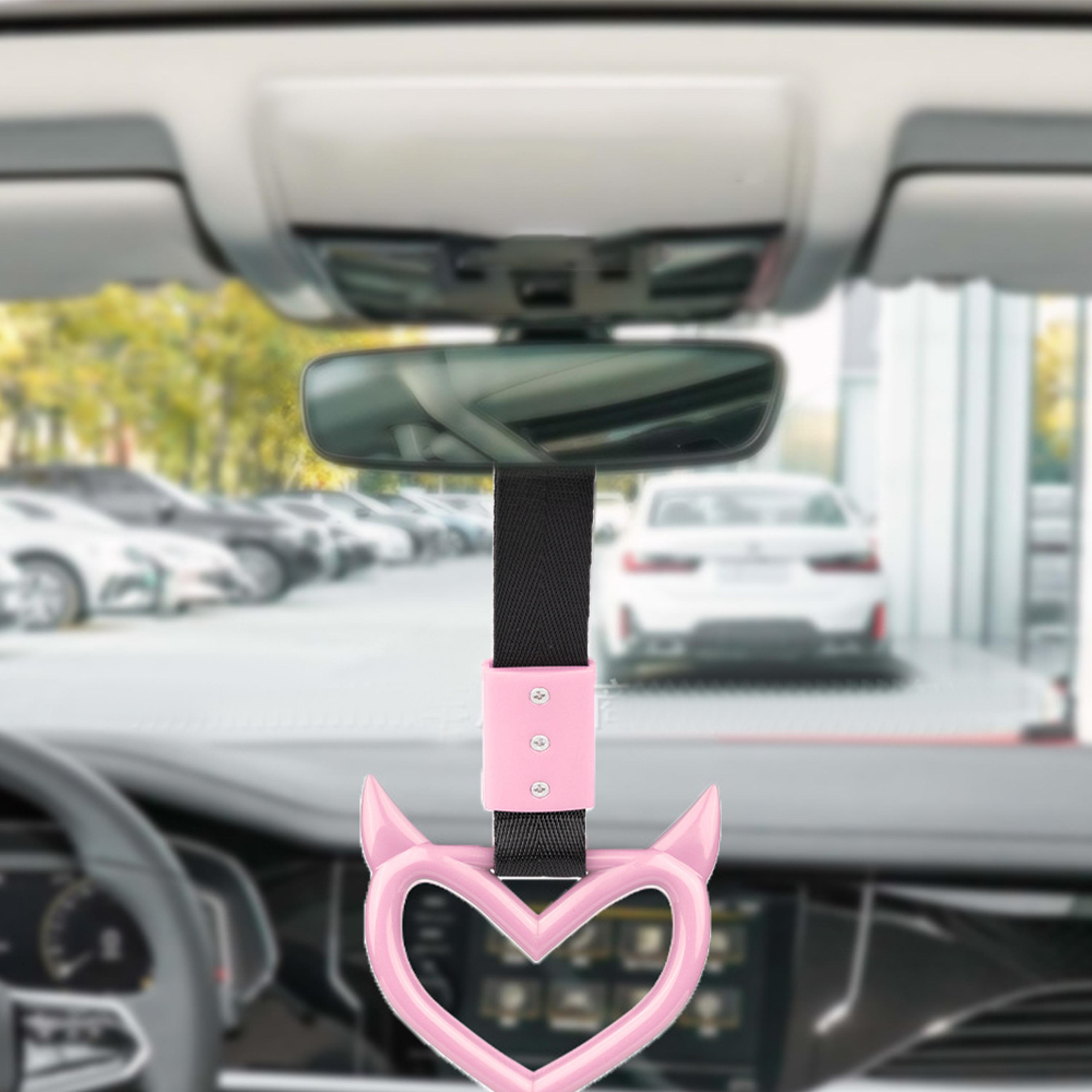 Modified Racing Handle Ring Bus Handle Devil Heart Bumper Hand Strap Loops Car Drift Charm Accessor 3