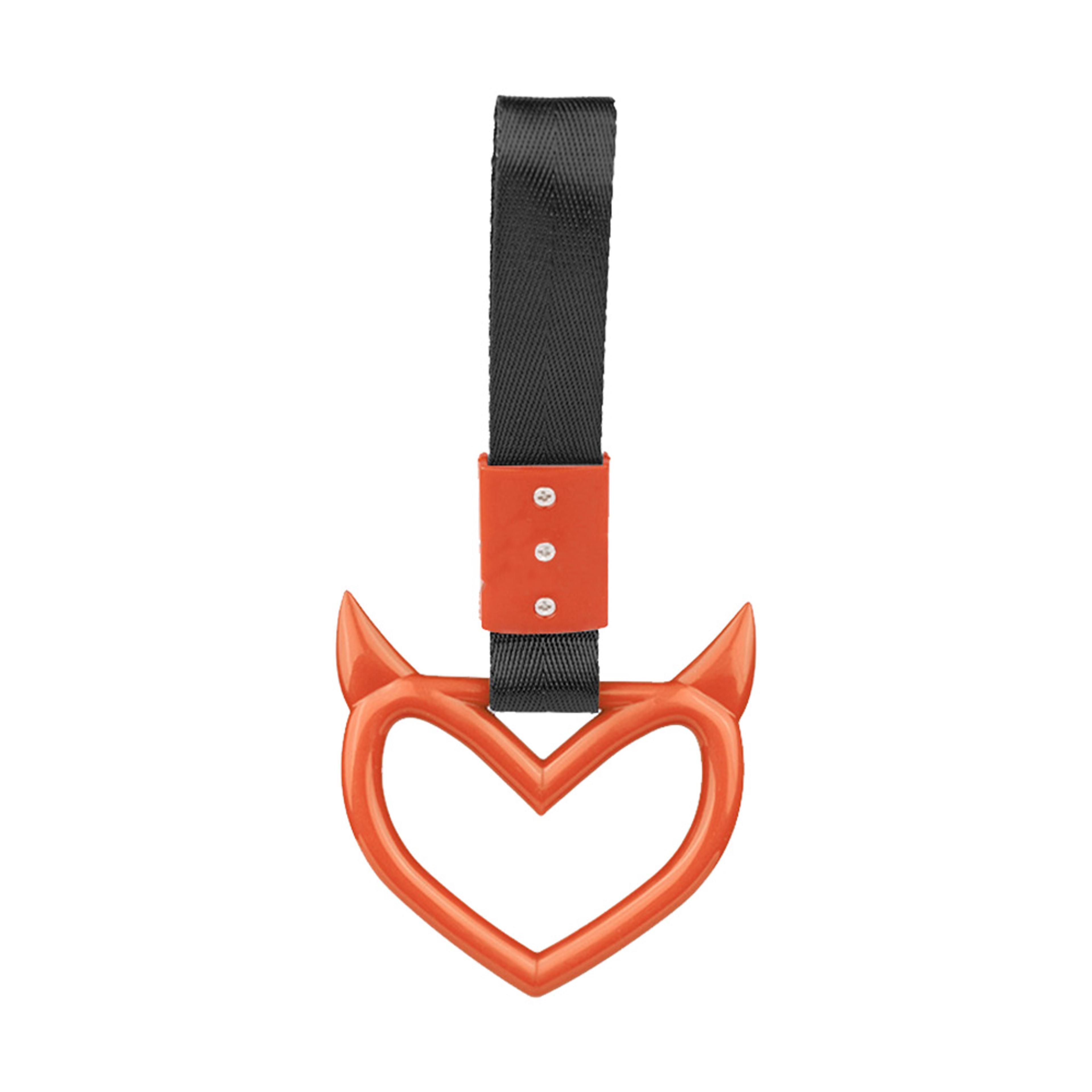 Modified Racing Handle Ring Bus Handle Devil Heart Bumper Hand Strap Loops Car Drift Charm Accessor 6