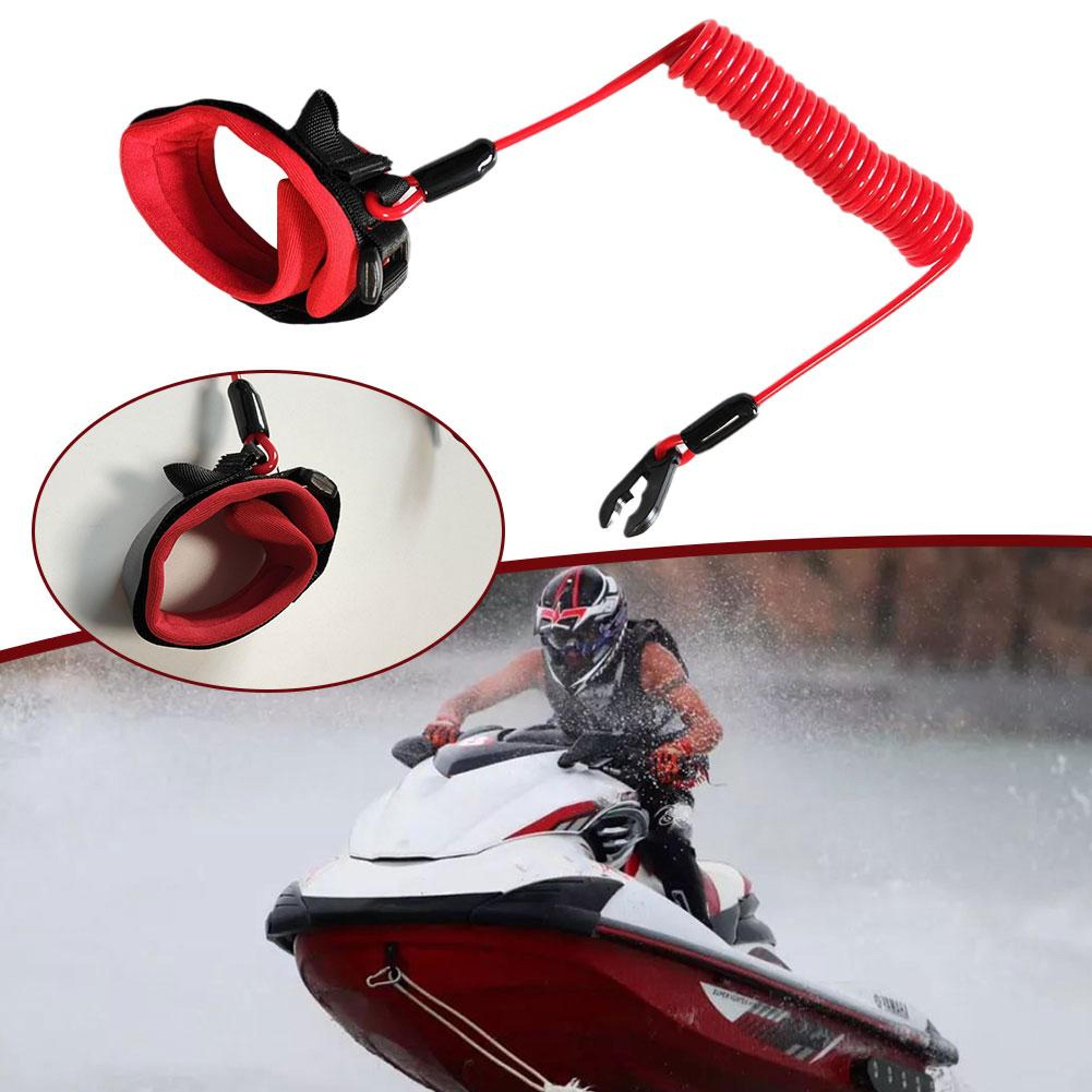 Jet Ski Kill Stop For Marine Outboard Engine Boat Motor Key Rope Reminder Emergency Stop 1