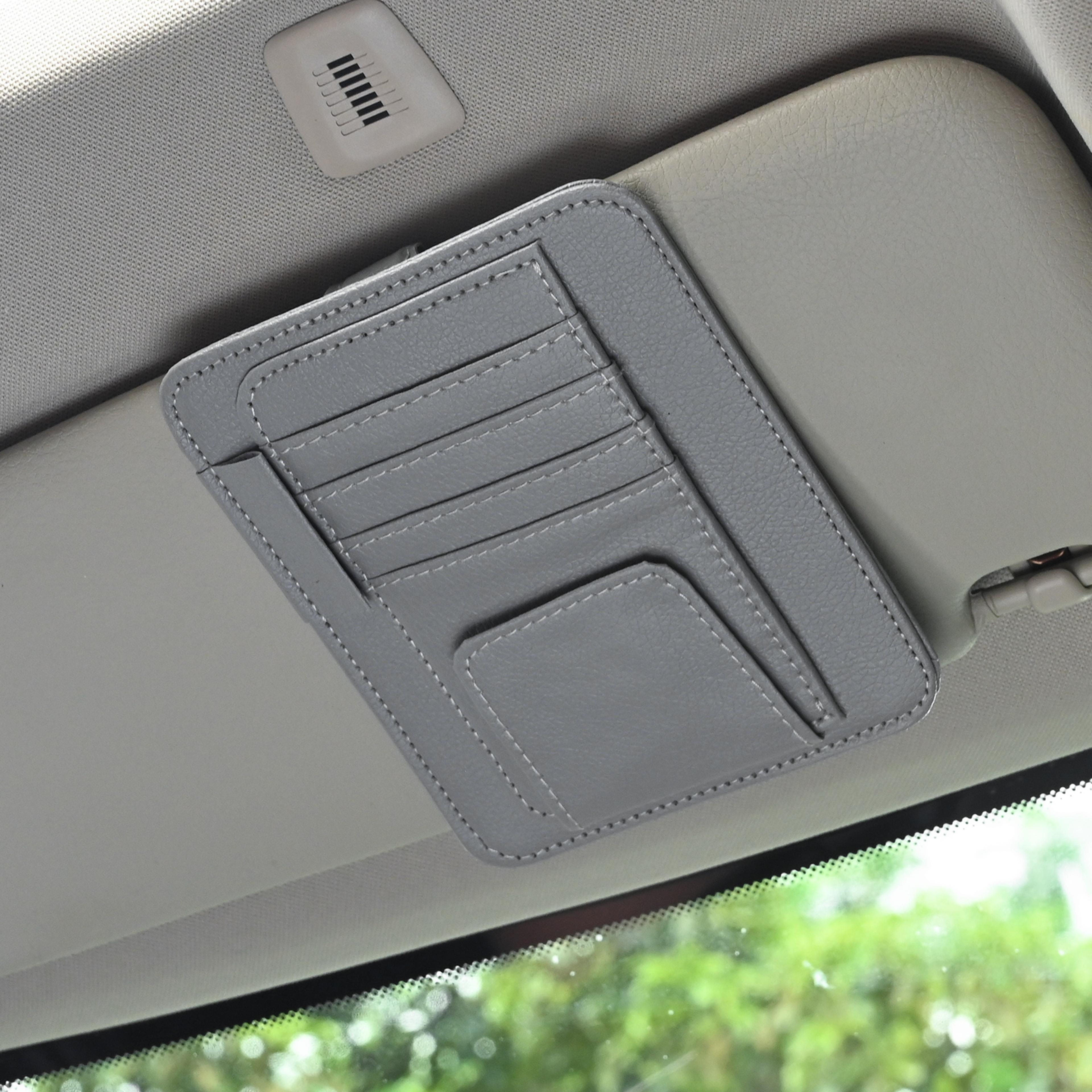 MultiPocket Car Sun Visor Organizer Storage Sunglasses Holder Business Card Management Auto Interio 7