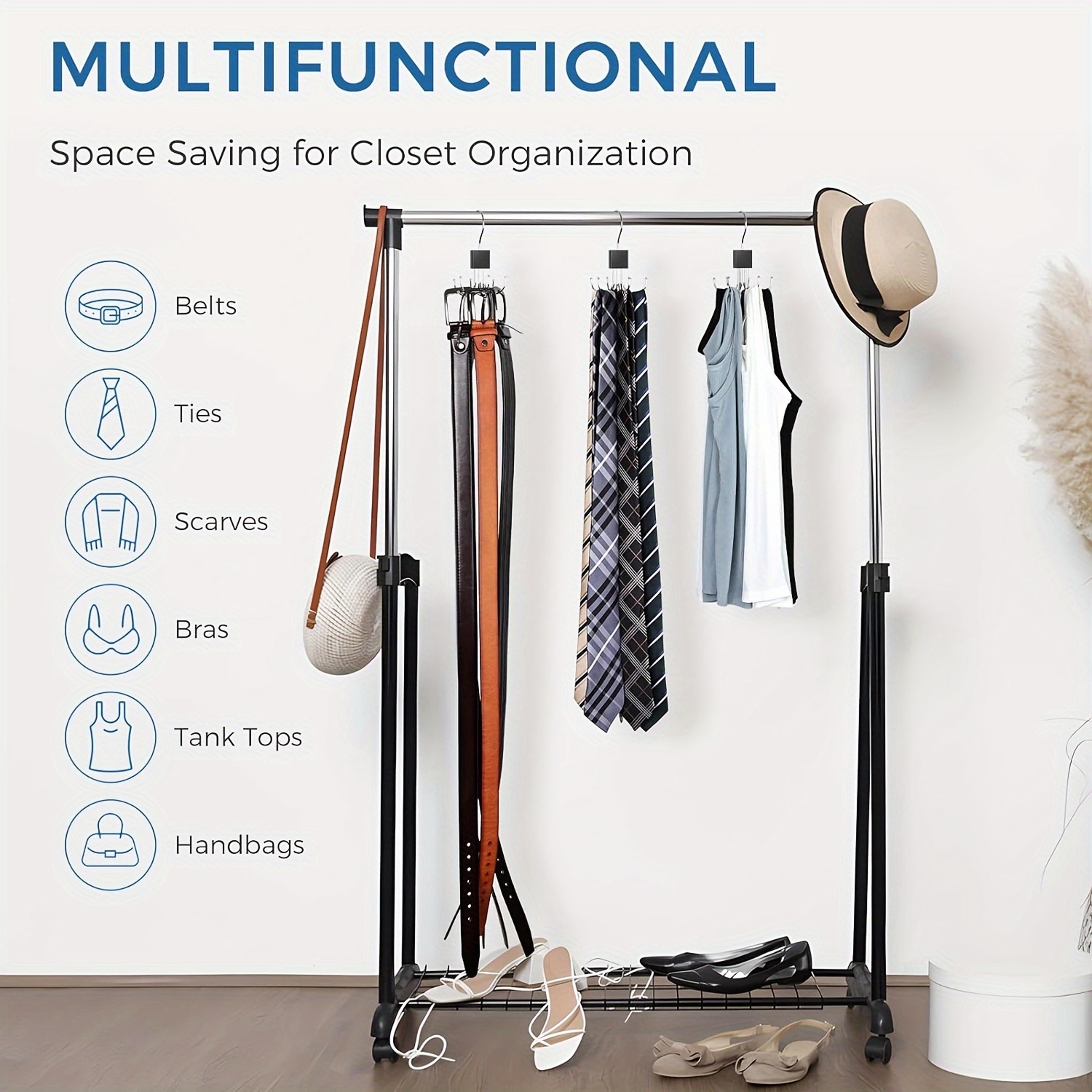 Multi Claw Bag Storage Hook Multifunctional Tie Metal Storage For Scarves Belts Home Organization 2