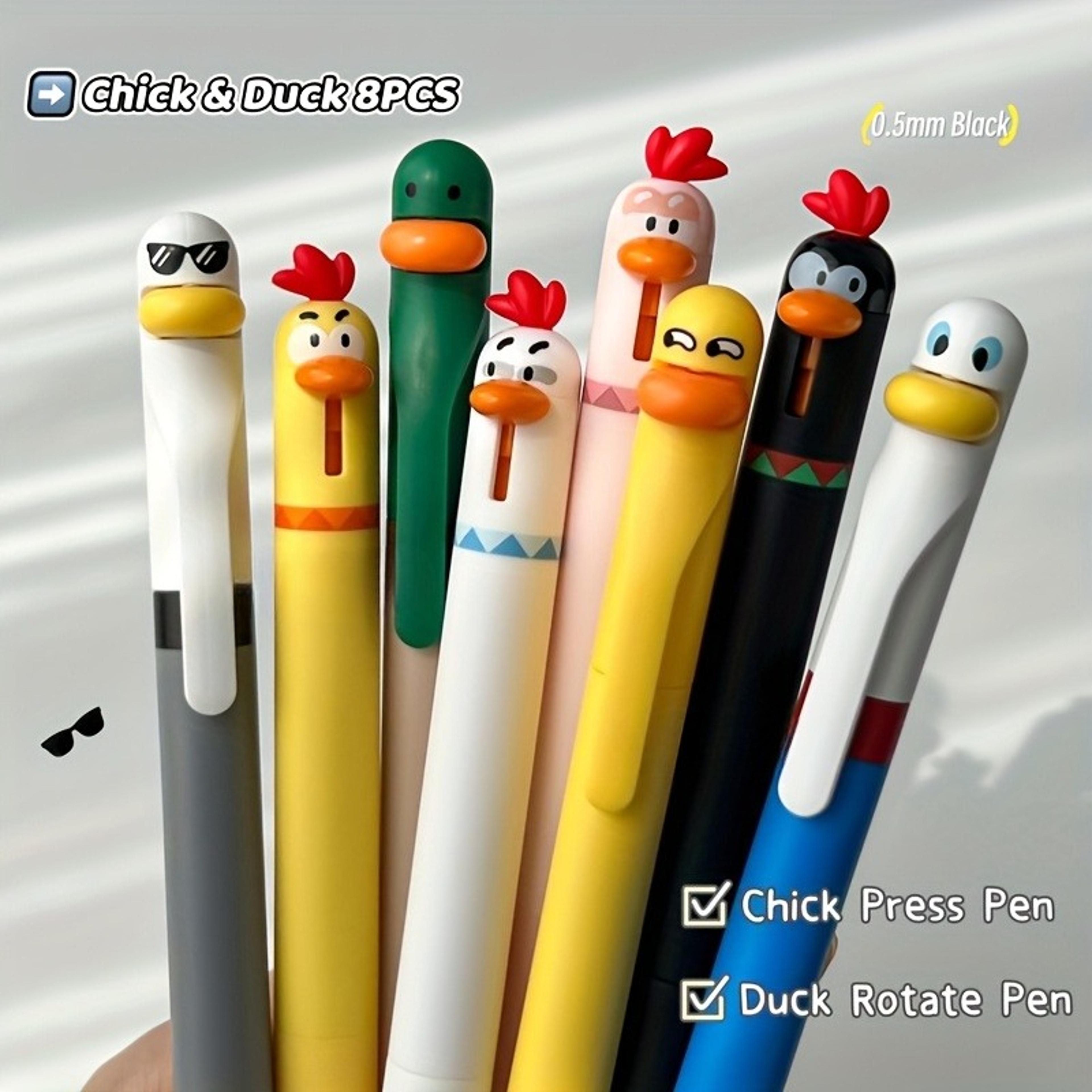 Creative Rotating Gel Pen Writing Pen Chicken Pressing Cute Funny Styling Office Supplies 4