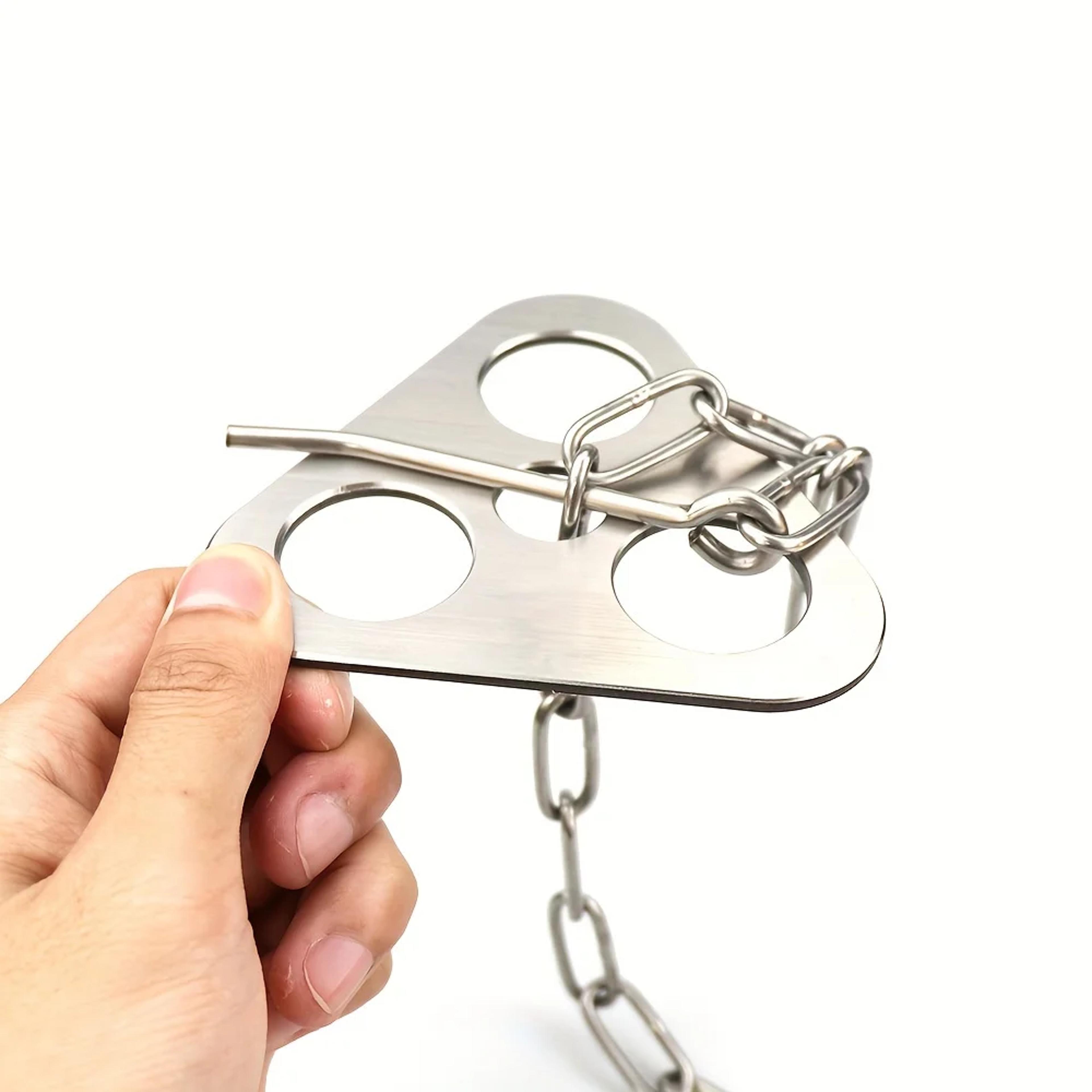 Portable BBQ Tripod Stainless Steel Outdoor Camping Detachable Hanging Rack For Bonfire Pot BBQ Set 4