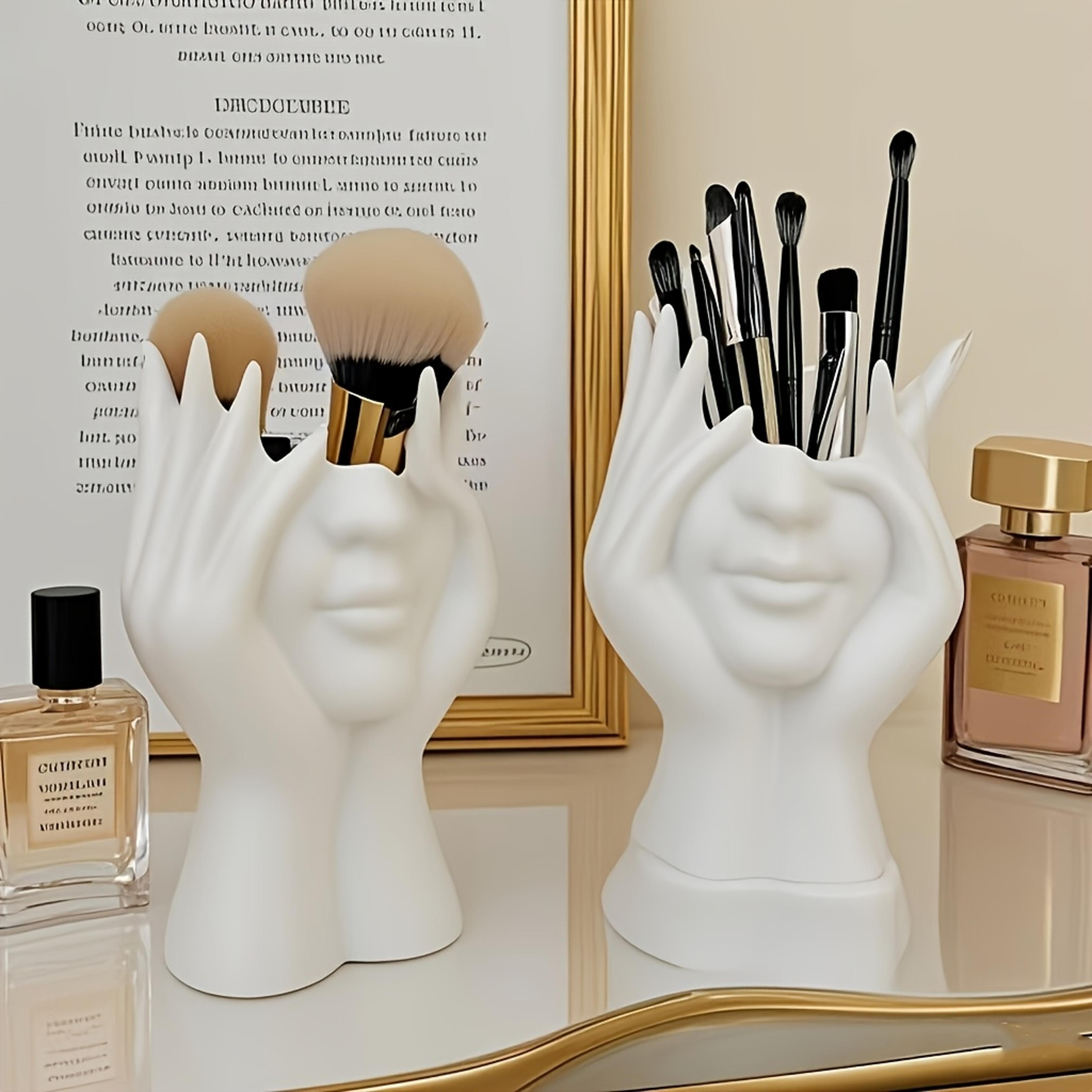 Portable Makeup Organizer For Desktop And Bathroom Use Lightweight And Perfect For Storing Brushes  1
