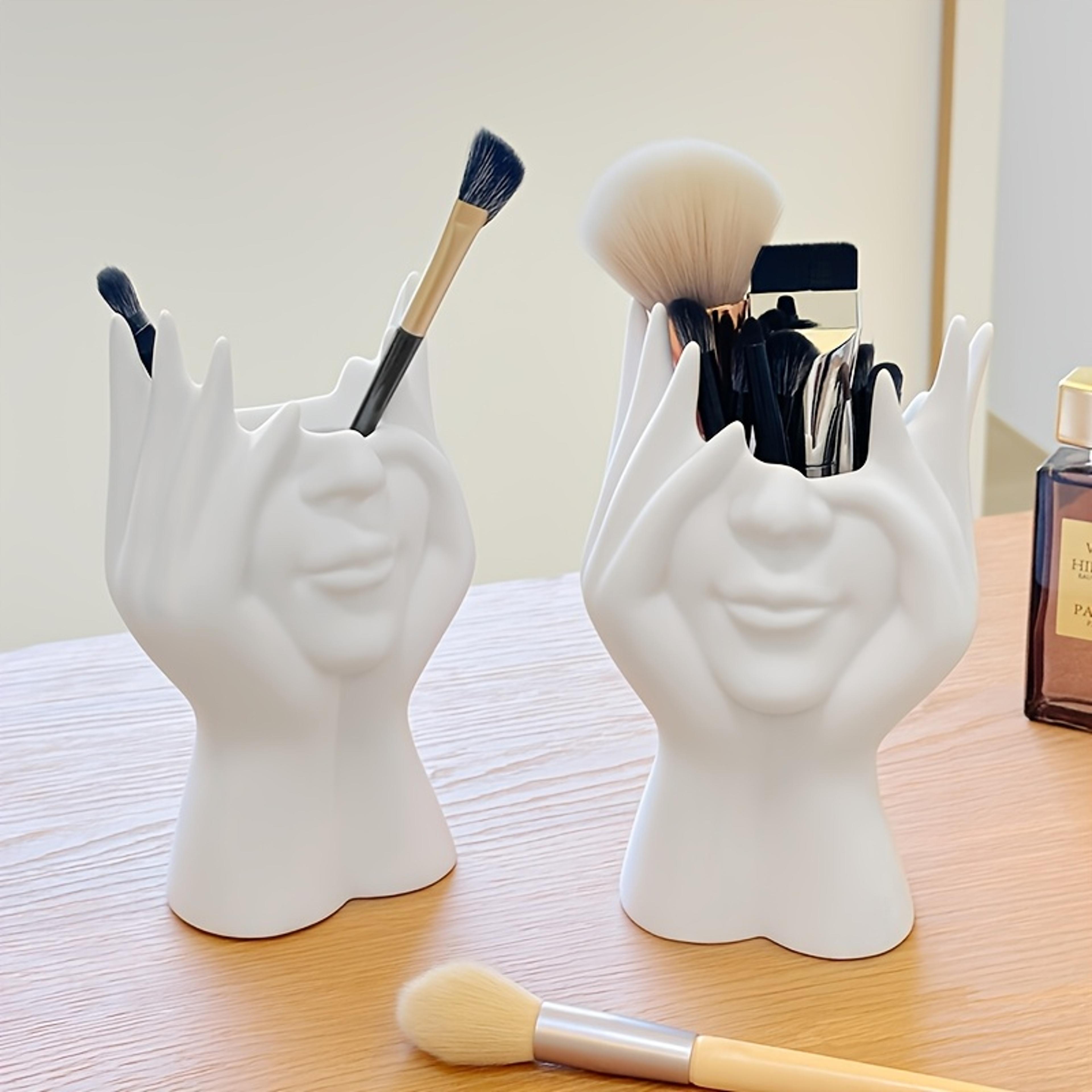 Portable Makeup Organizer For Desktop And Bathroom Use Lightweight And Perfect For Storing Brushes  2