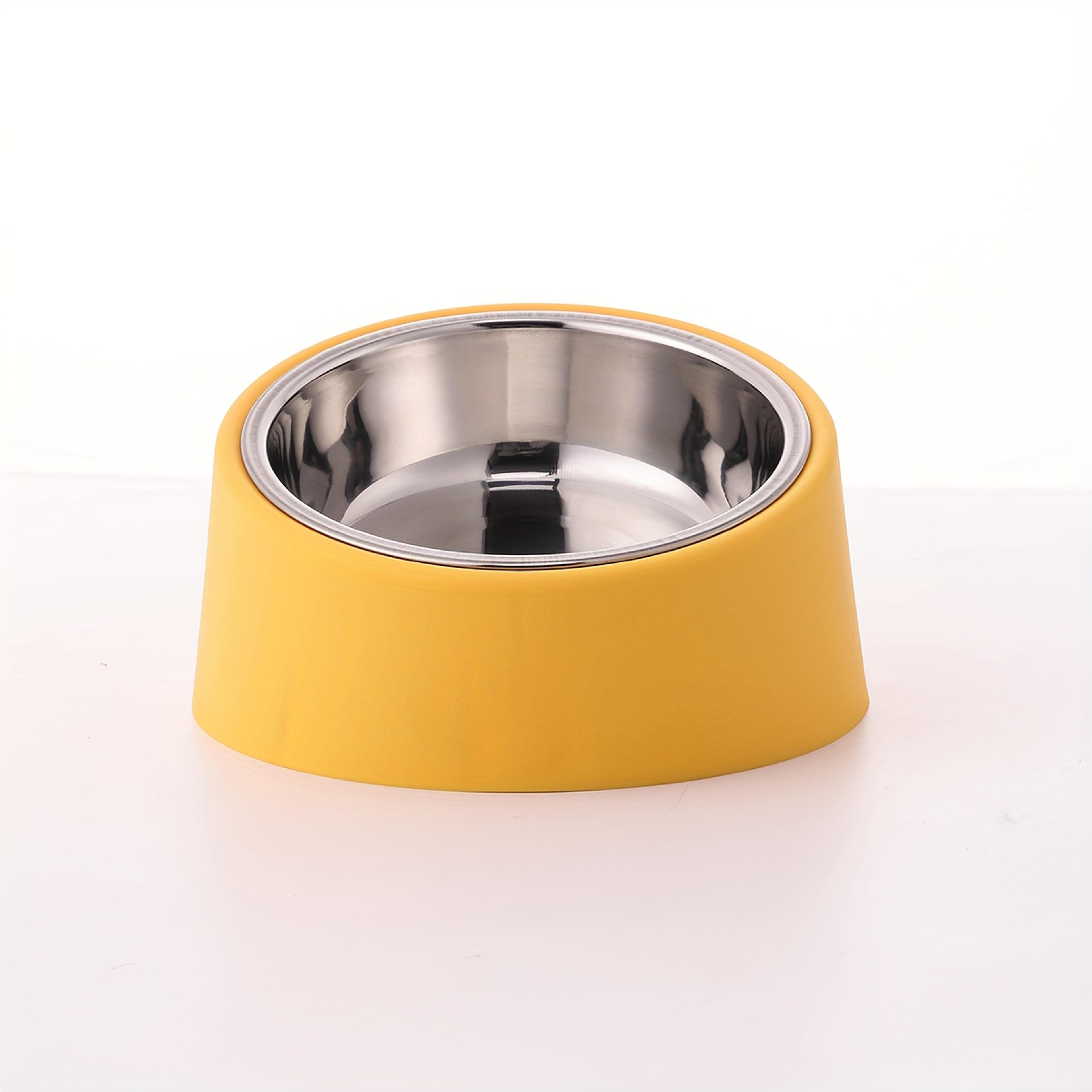 Stainless Steel Elevated Dog Bowl With Slanted Mouth And Rack Durable Detachable Pet Bowl For Food  4