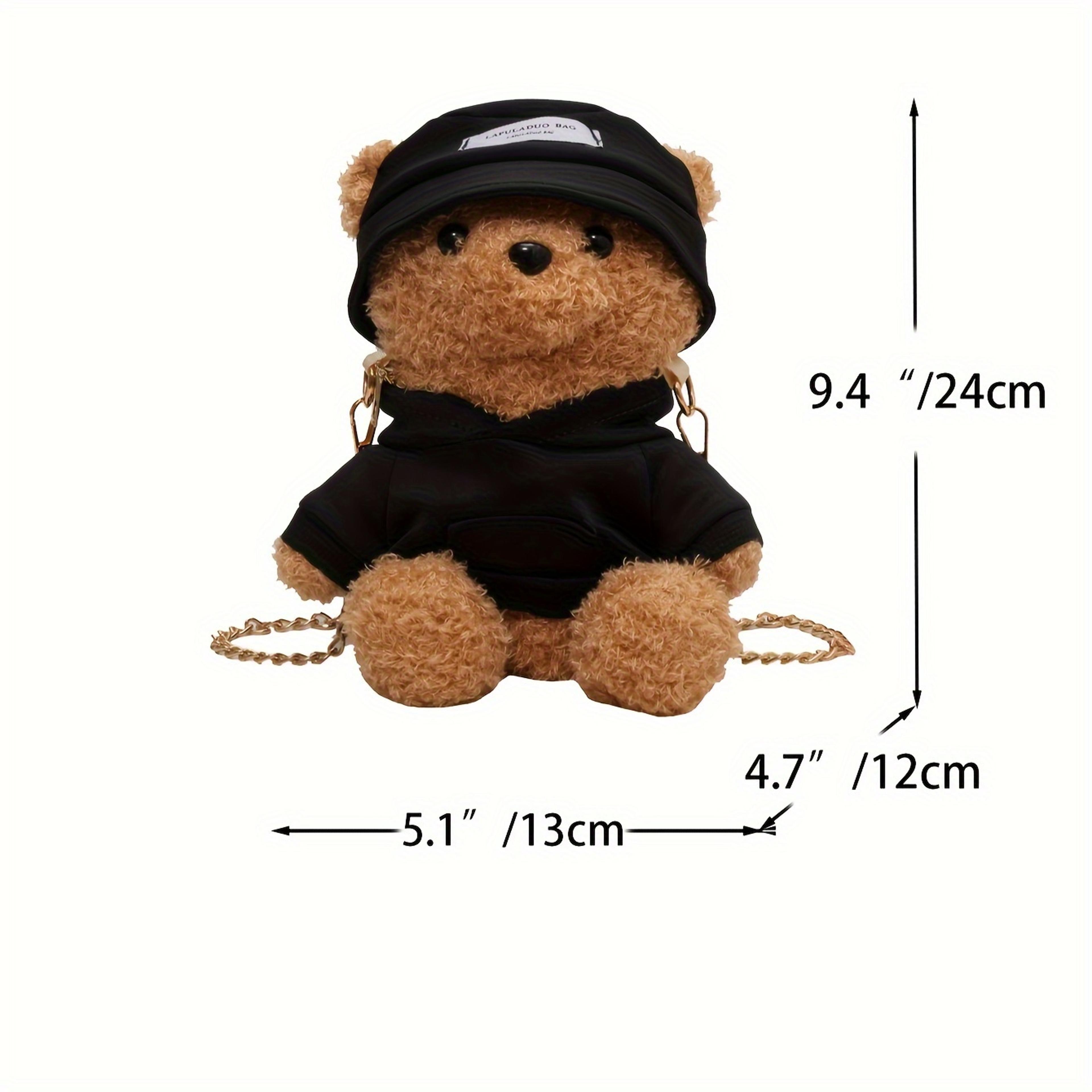 Mini Bear Novelty Bag Plush Cute Cartoon Crossbody Bag Fluffy Handbag Girl Fresh Sweet Fashion Shou 3