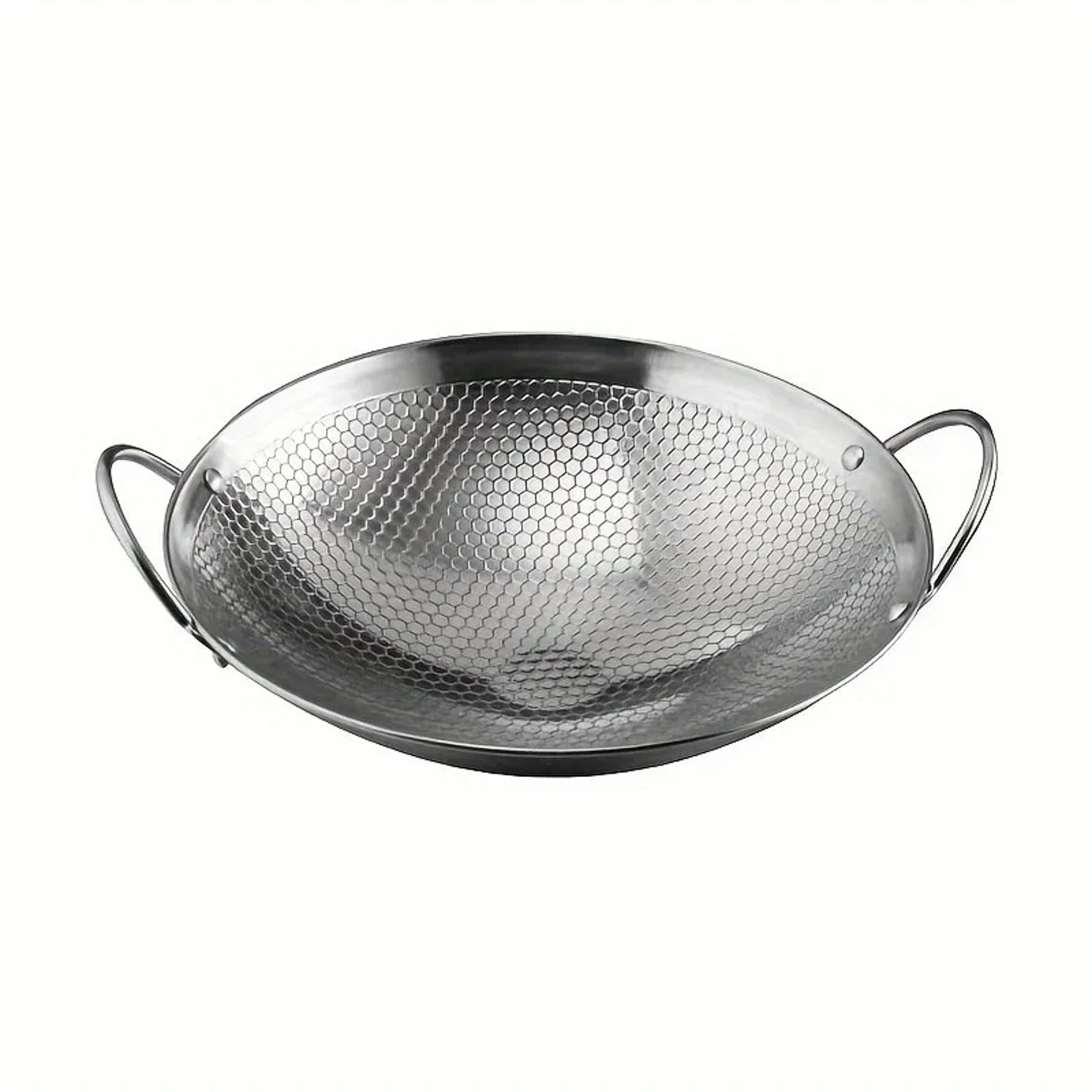 NonStick Stainless Steel Honeycomb Skillet With Handle ScratchResistant For Cooking Pasta Steak Ram 5