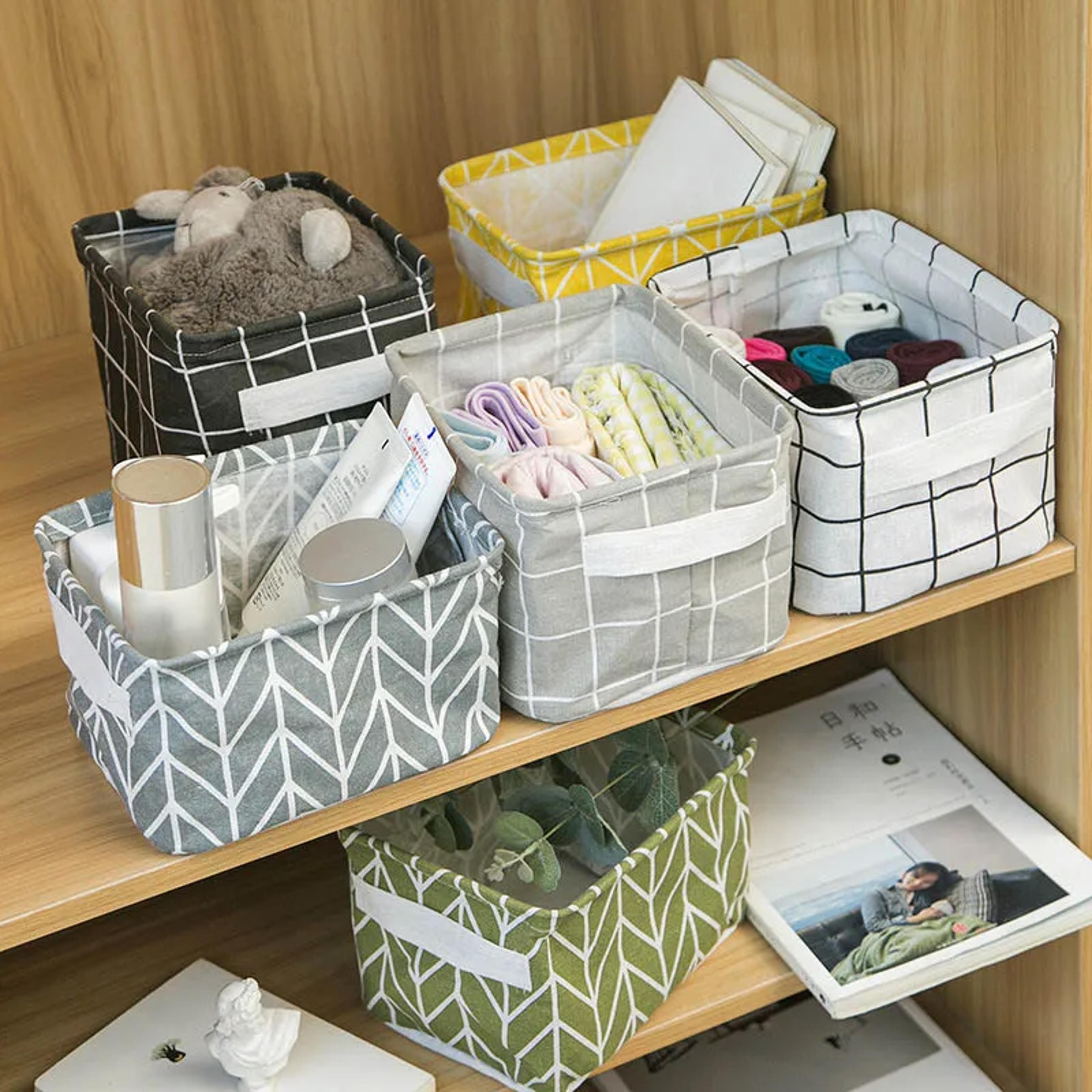 Cosmetic Organizer Office Stationery Organizer Toy Storage Basket Linen Desktop Storage 0