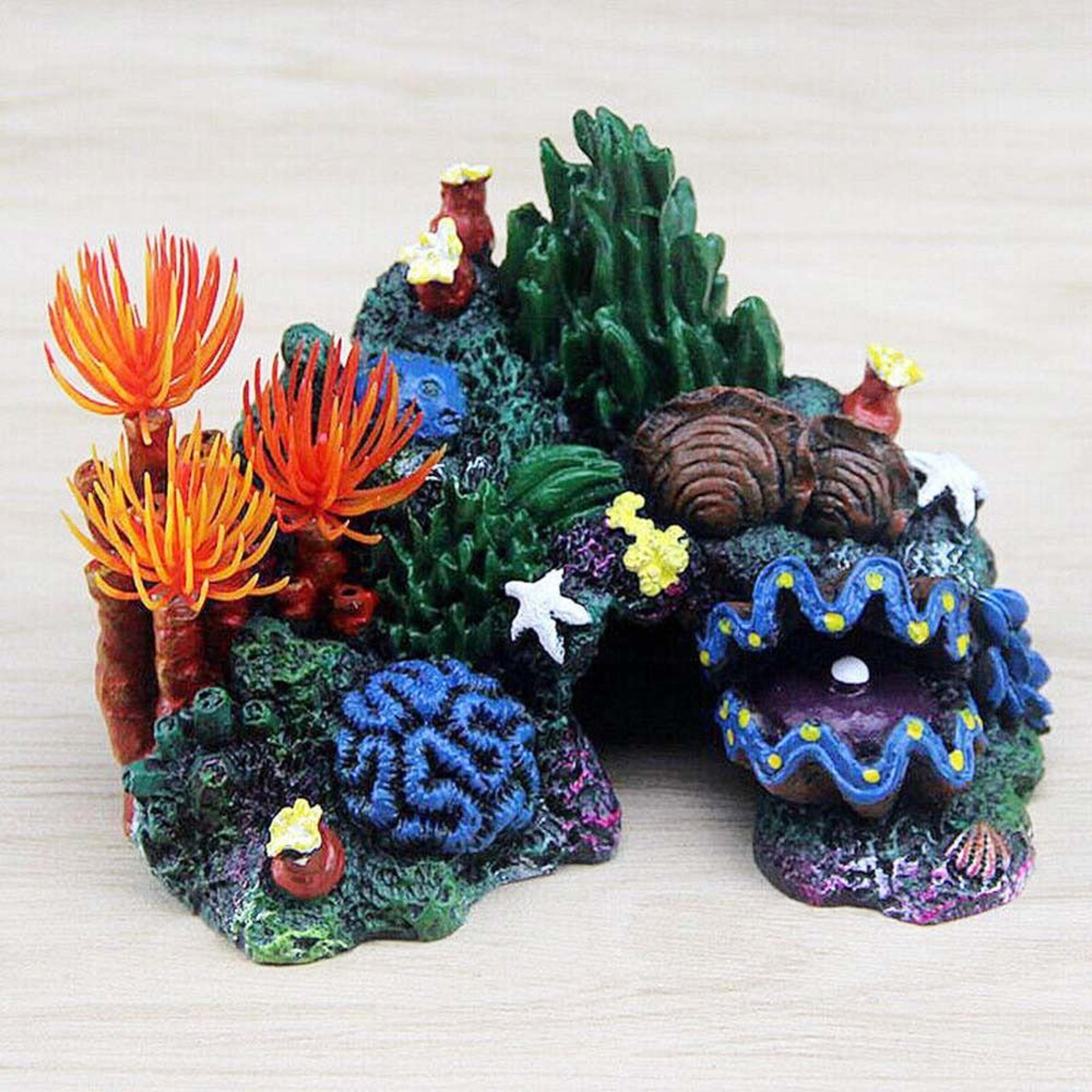 Resin Plant Mountain Aquarium Decoration Fish Tank Ornament Coral Reef Landscaping 3