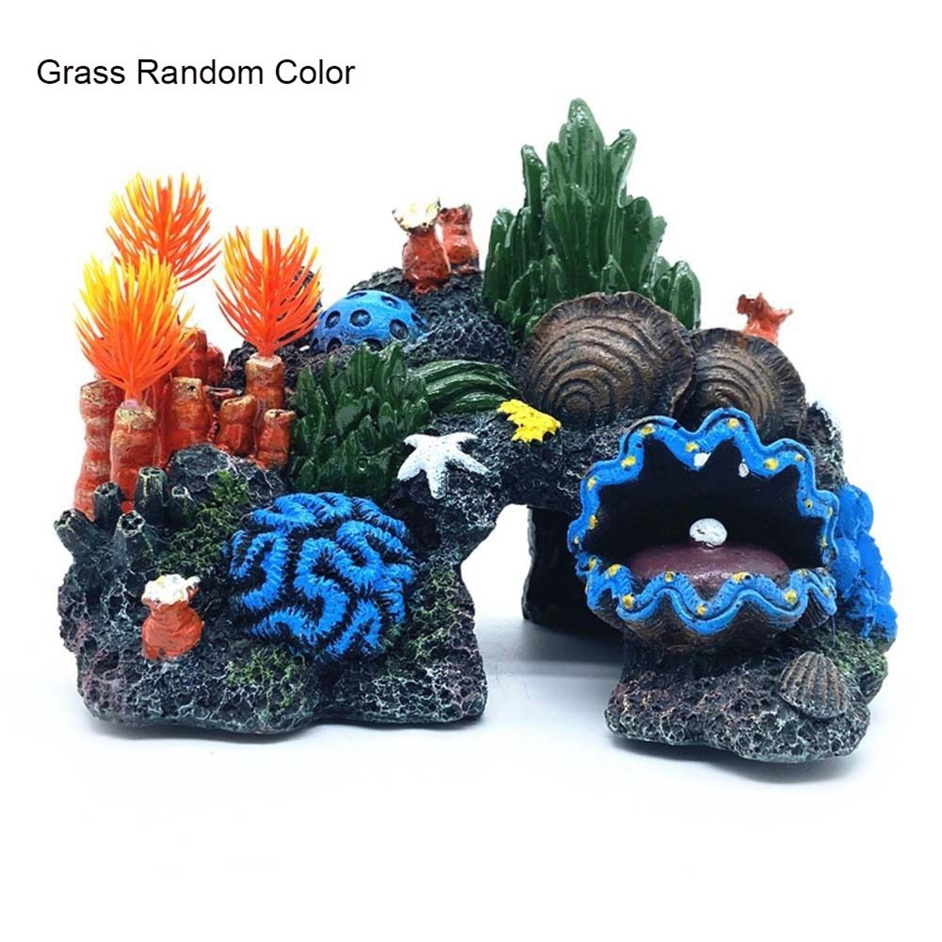 Resin Plant Mountain Aquarium Decoration Fish Tank Ornament Coral Reef Landscaping 4