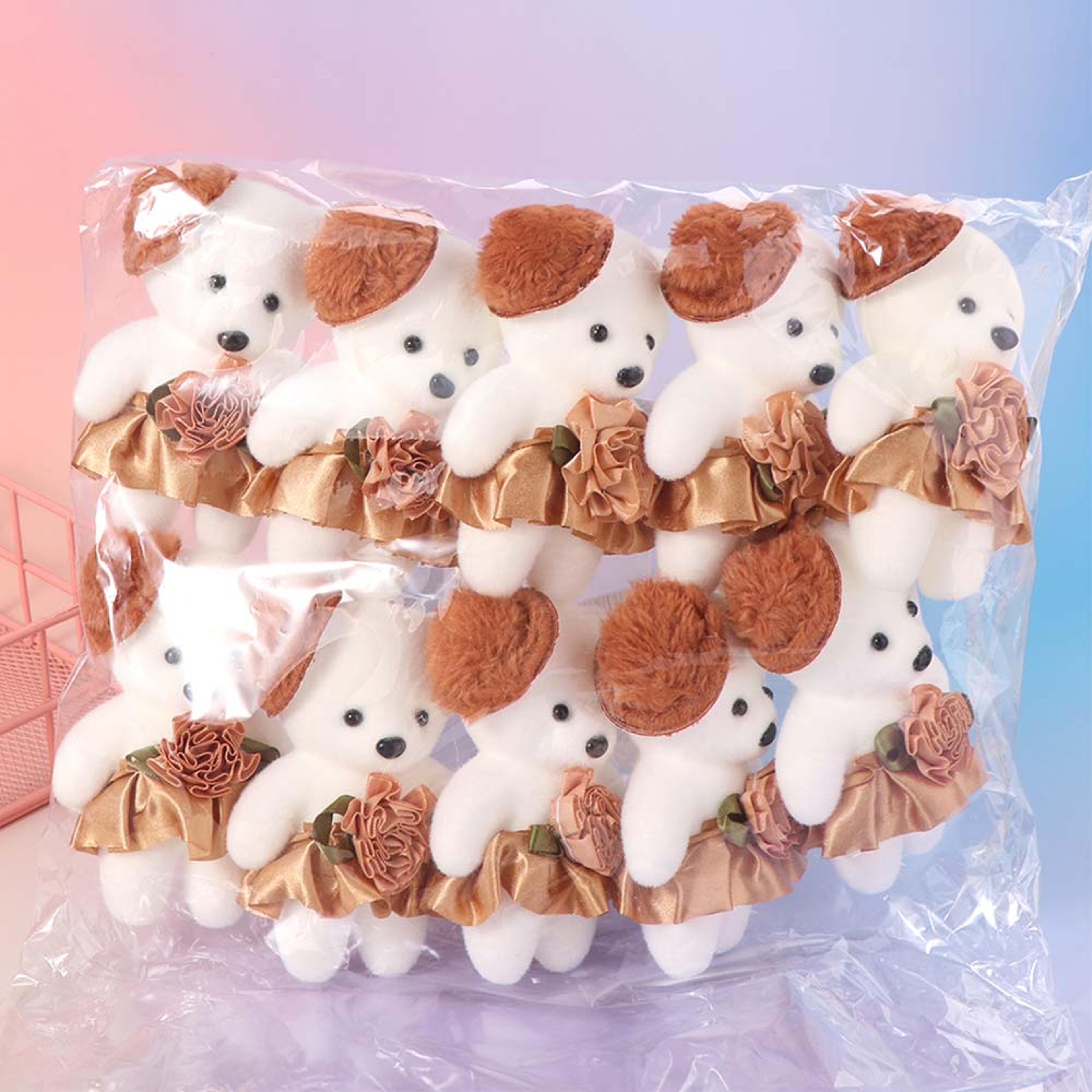Plush Doll Cartoon Bear Set Foam Animal Plush Bouquet 8