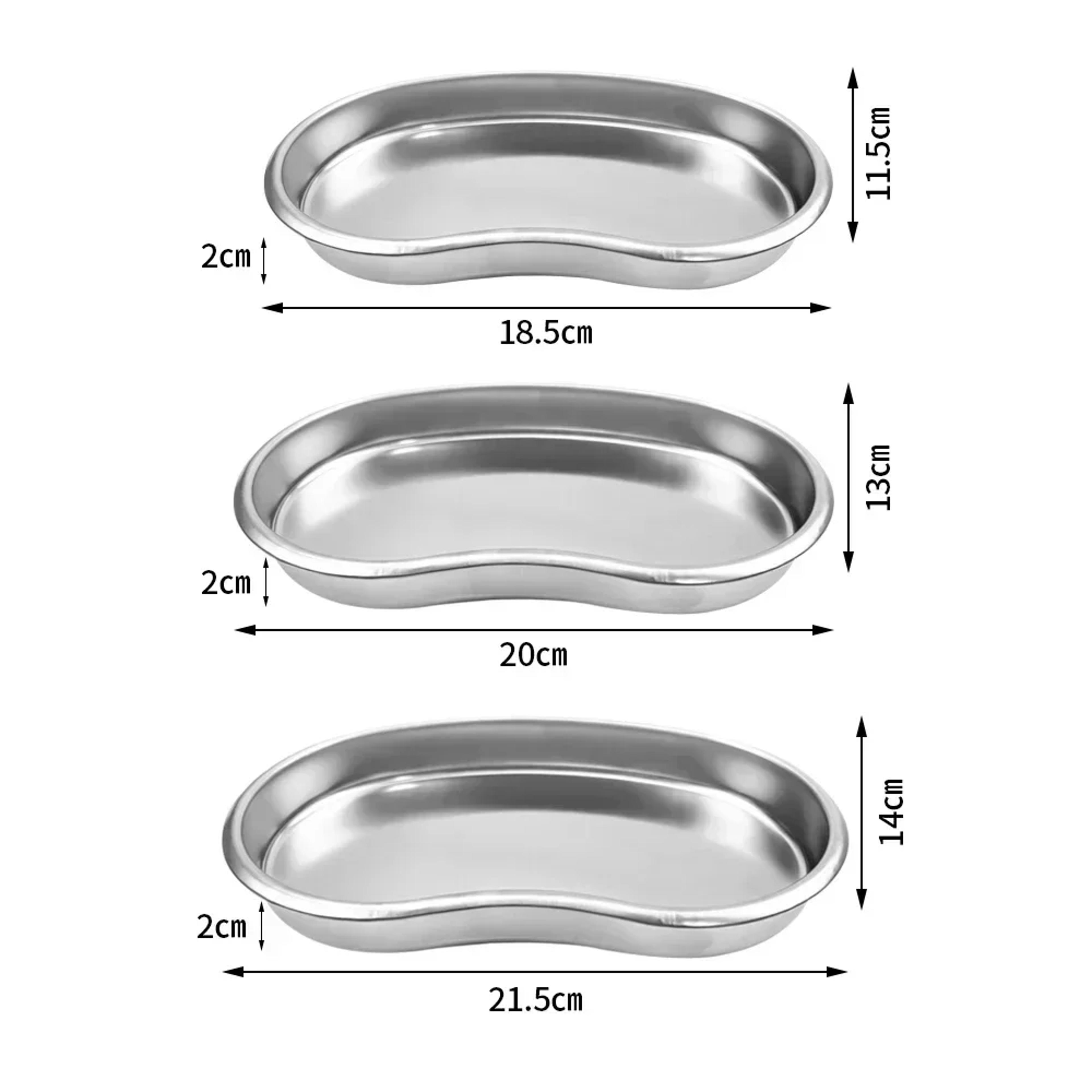 Sterilized Stainless Steel Kidney Shaped Tray Medical Dental Surgical Cosmetic Tattoo Container Wit 2