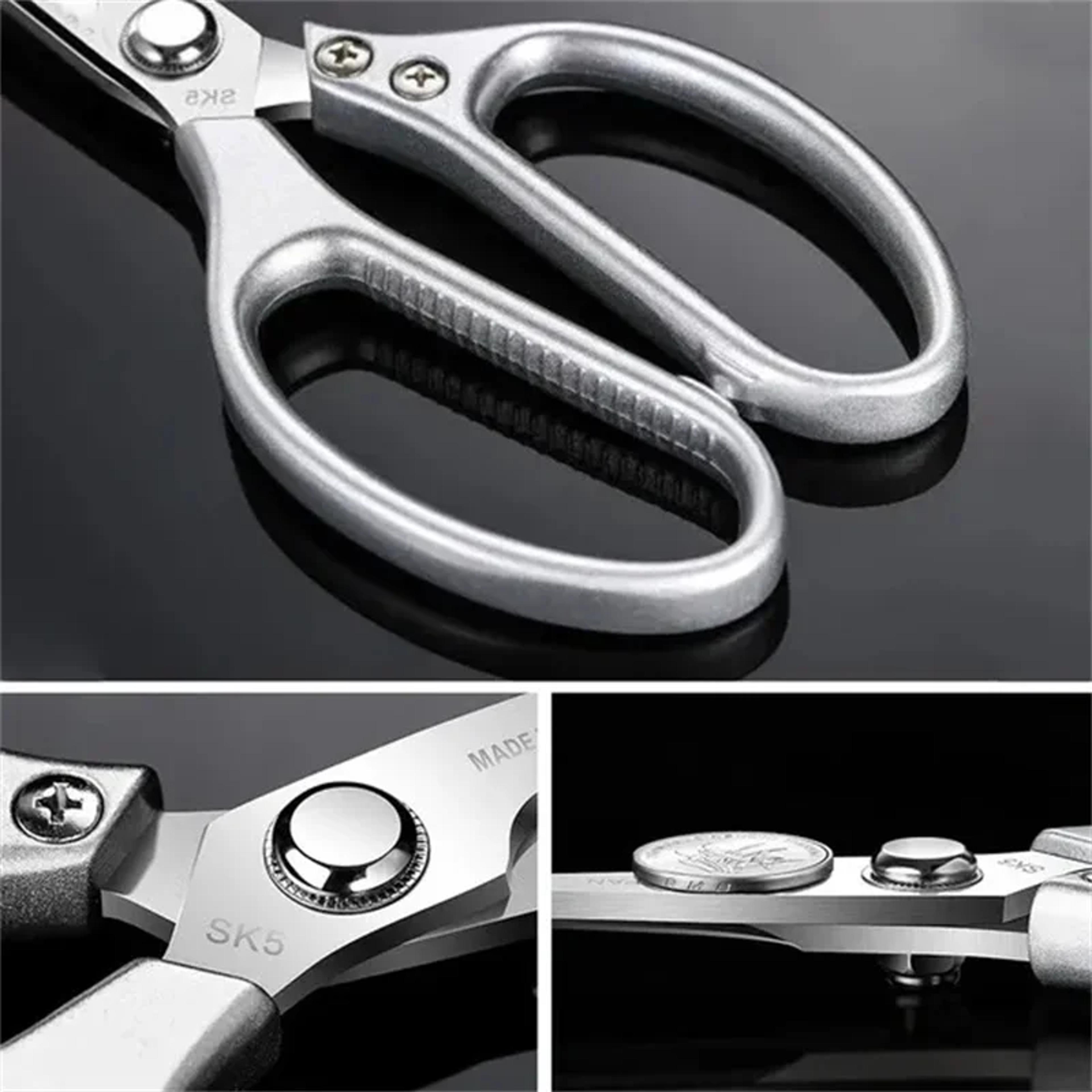 Professional Stainless Steel Kitchen Scissors Multifunctional Chicken Bone Fish Duck Shear Knife To 3