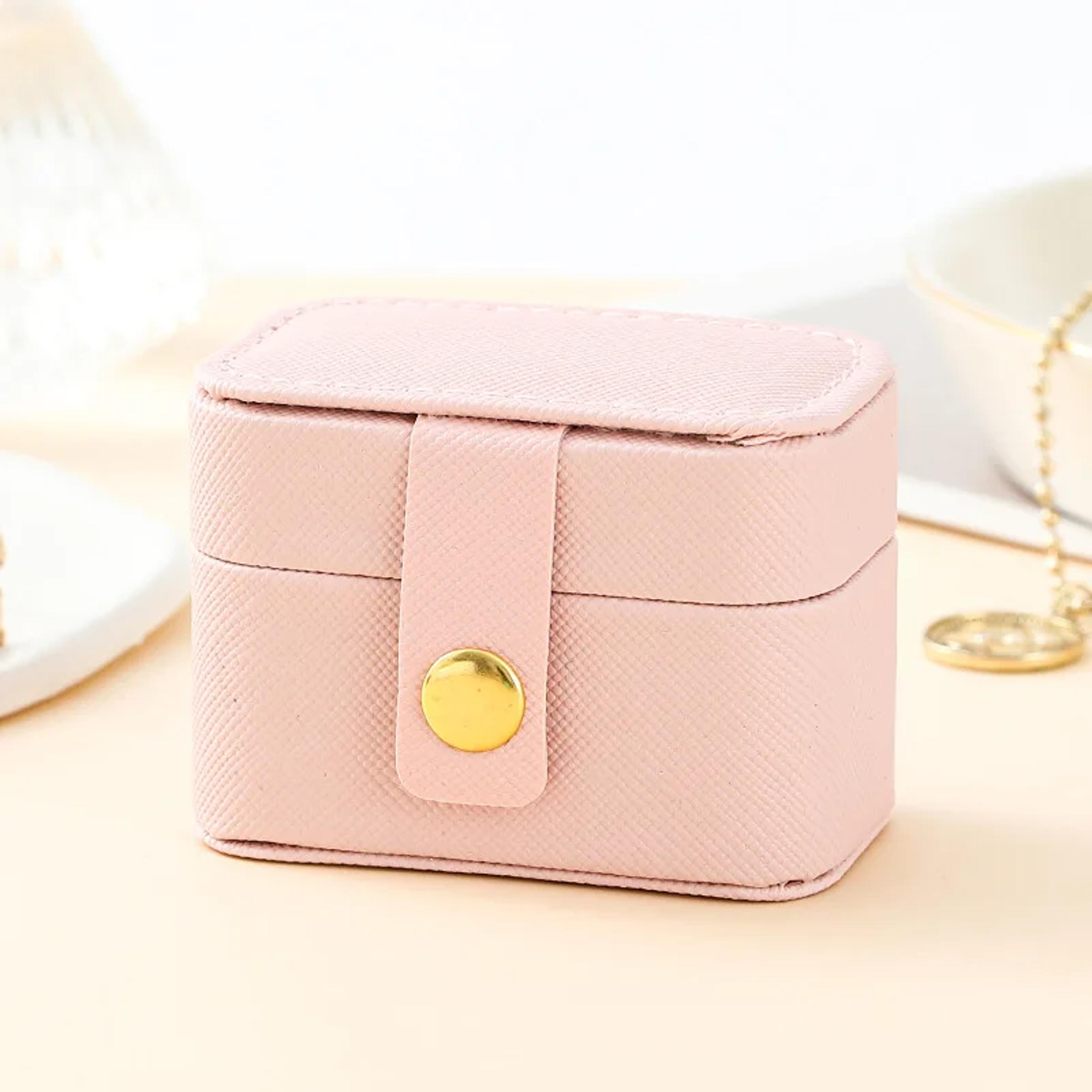 Small Jewelry Organizer Box Portable Mini Leather Gift Case For Ring Earring Necklace Storage 12