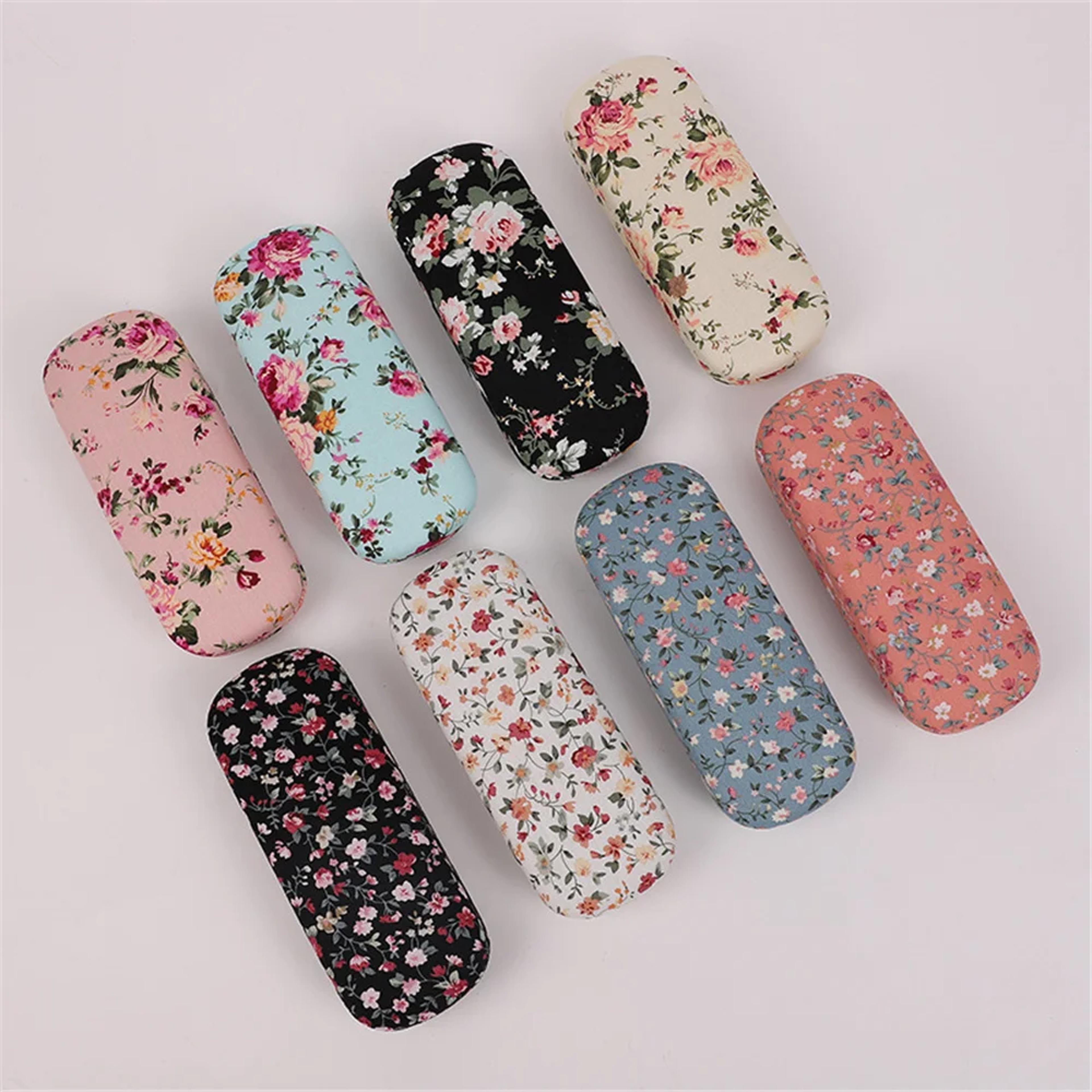 Printed Cloth Retro Floral Sunglasses Case Hard Eyewear Protector Women Optical Glasses Storage Cas 1