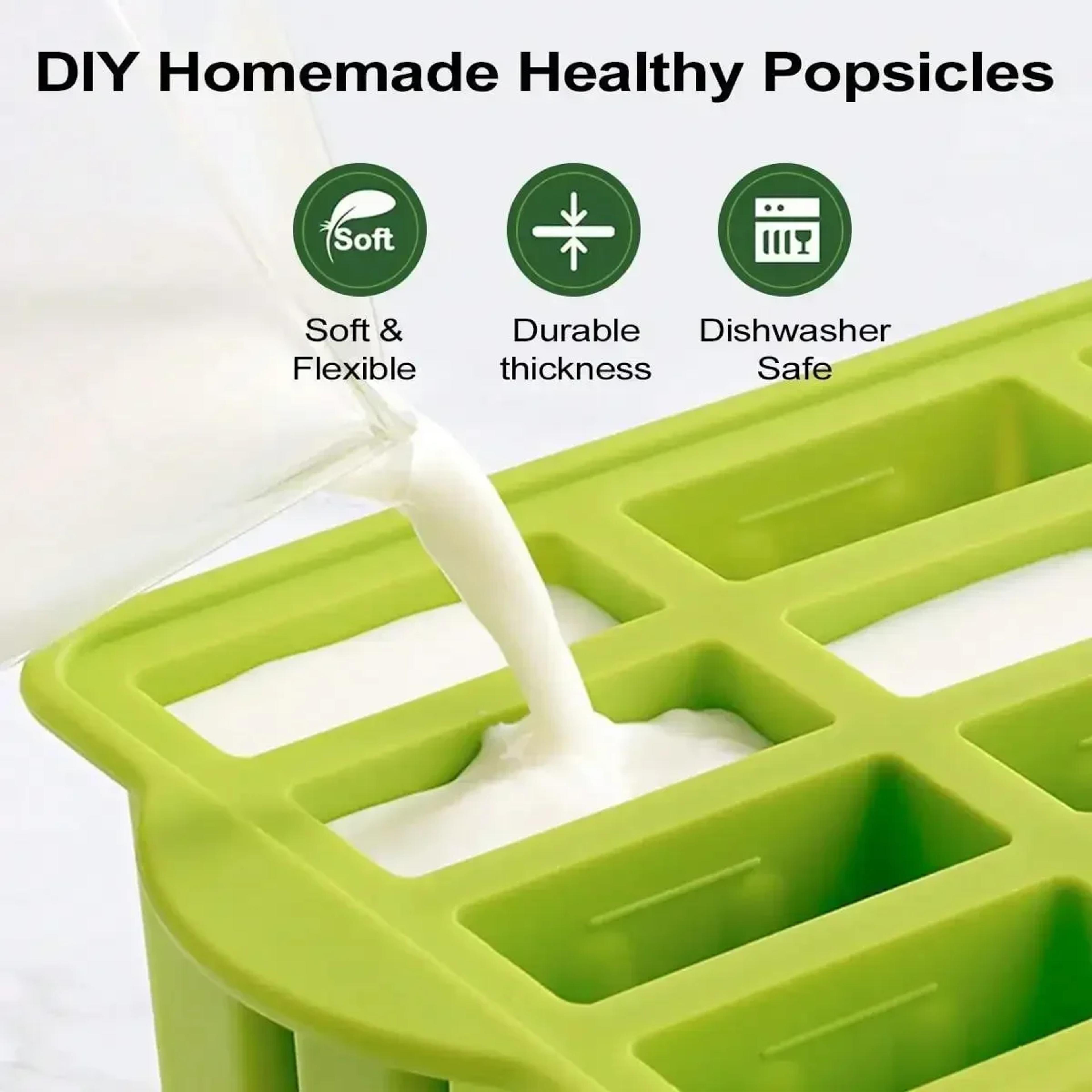 Silicone Popsicle Molds Popsicle Trays For Freezer Homemade Ice Cream Popsicle Molds With Sticks 3