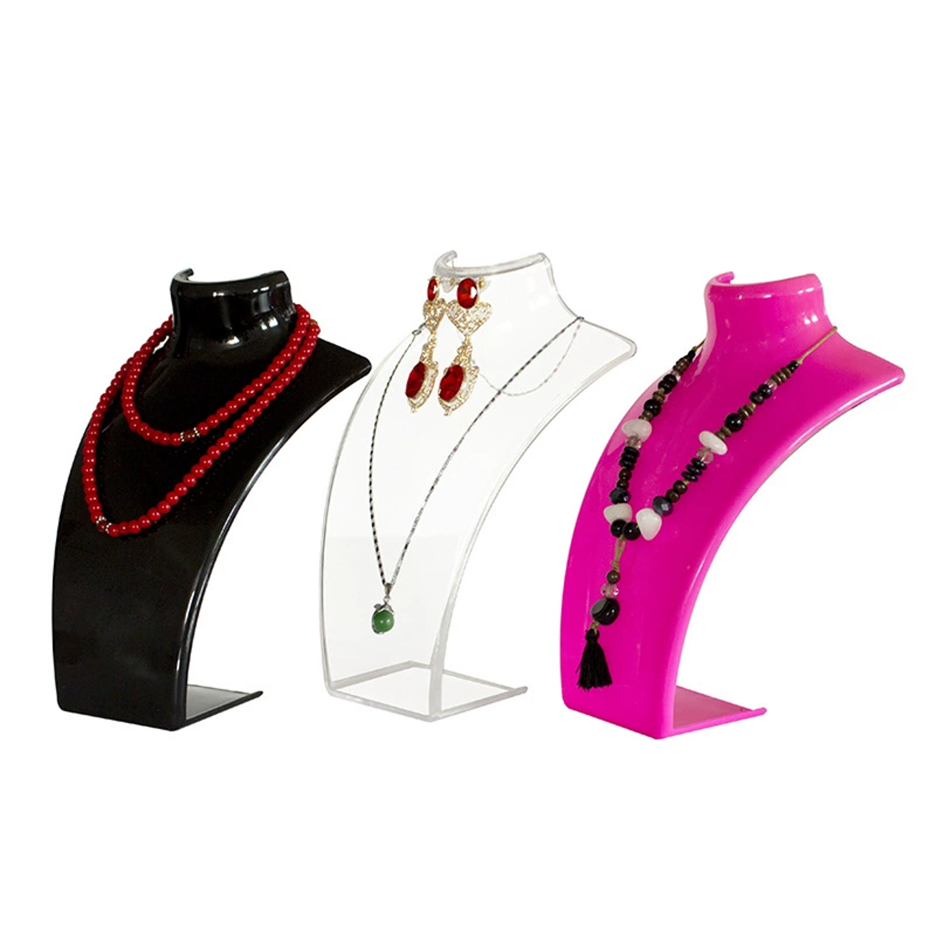 Jewellry Mannequin Bust Rack Plastic Necklace Display Stand Holder For Necklaces Pendant Earrings D 0