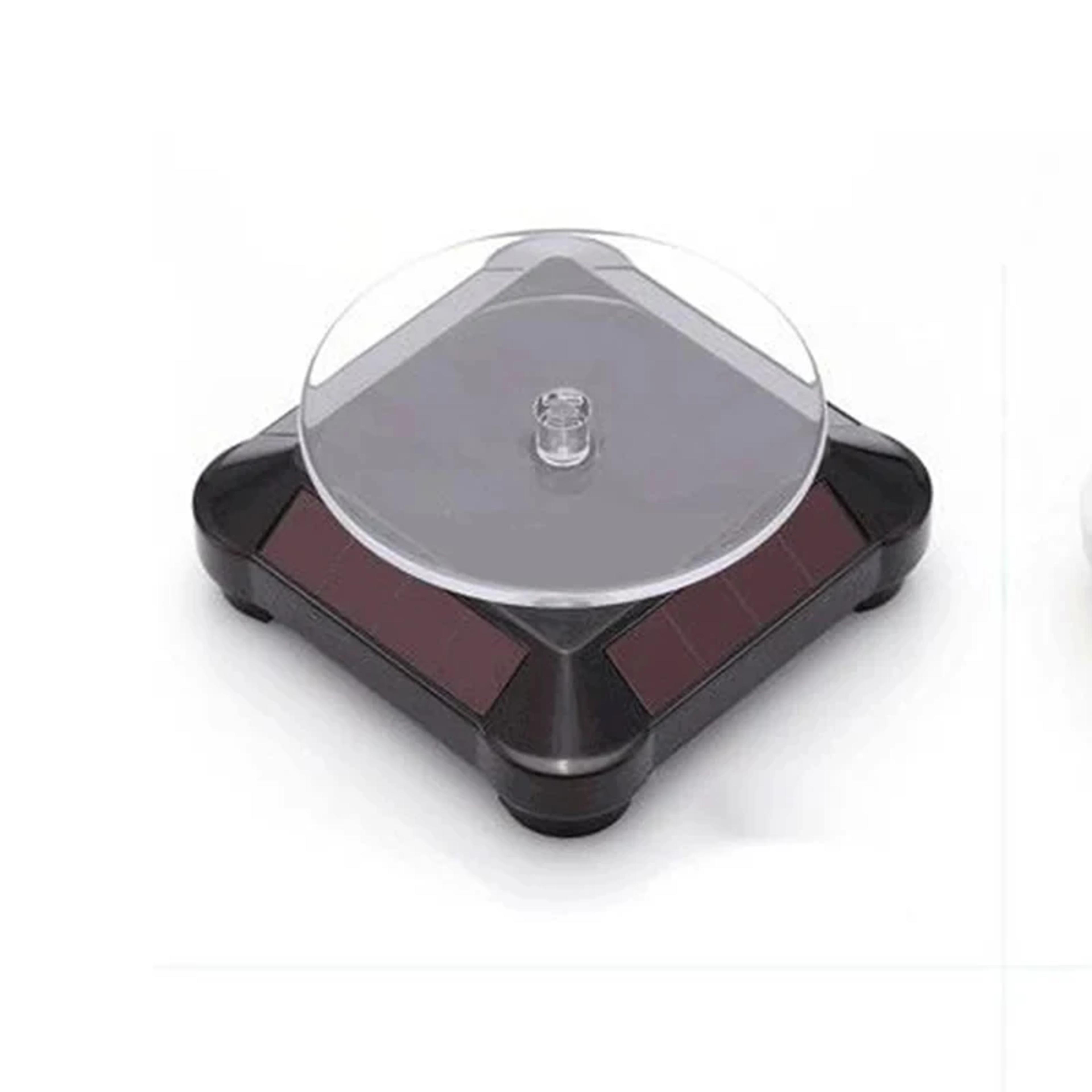 Automatic Rotating Turntable Solar Showcase Jewelry Organizer Jade Ware Watch Necklace Bracelet Pho 4