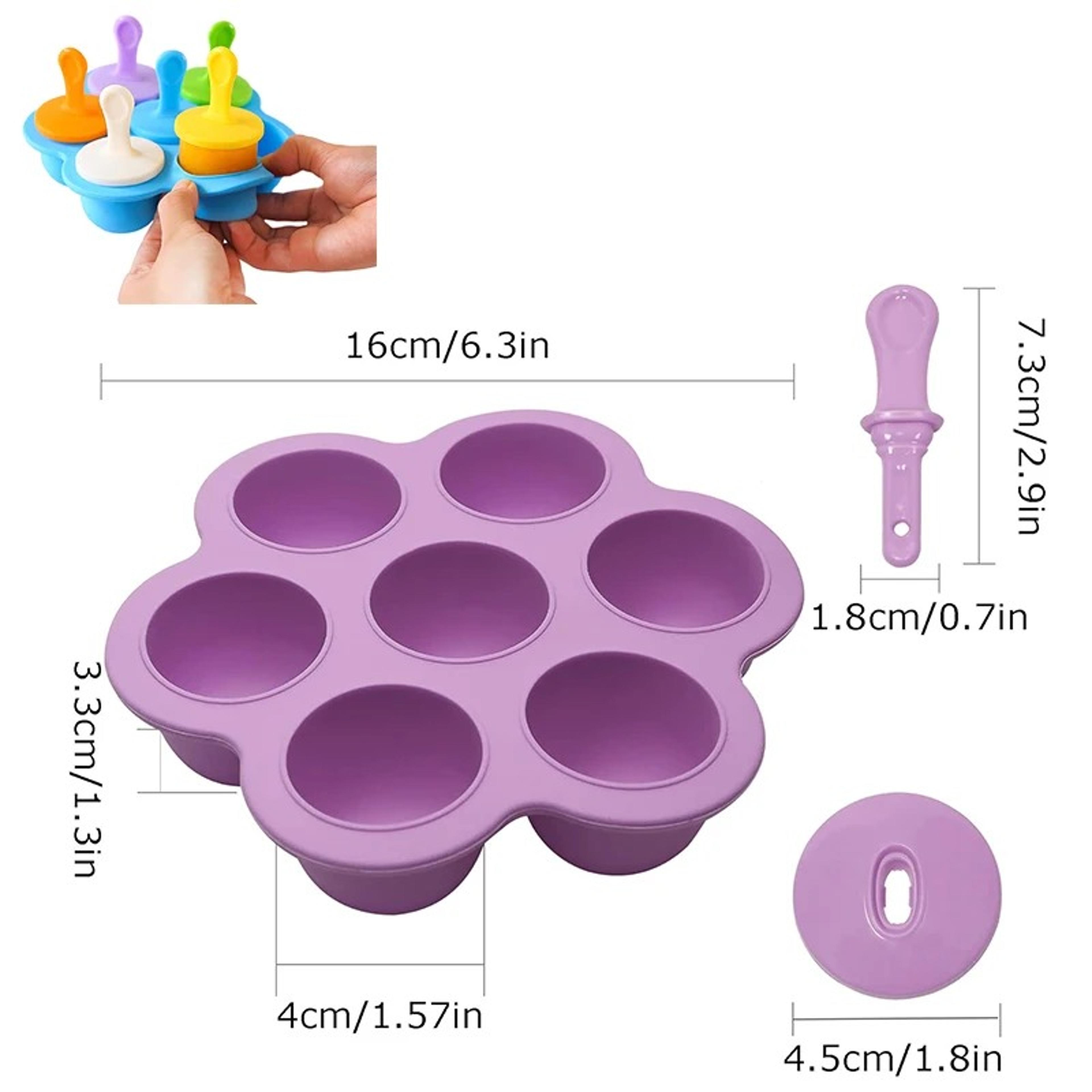 Reusable Ice Cream Mold Silicone Popsicle Tray Non Stick Ice Cube Tray Homemade Food For Kids Mini  5