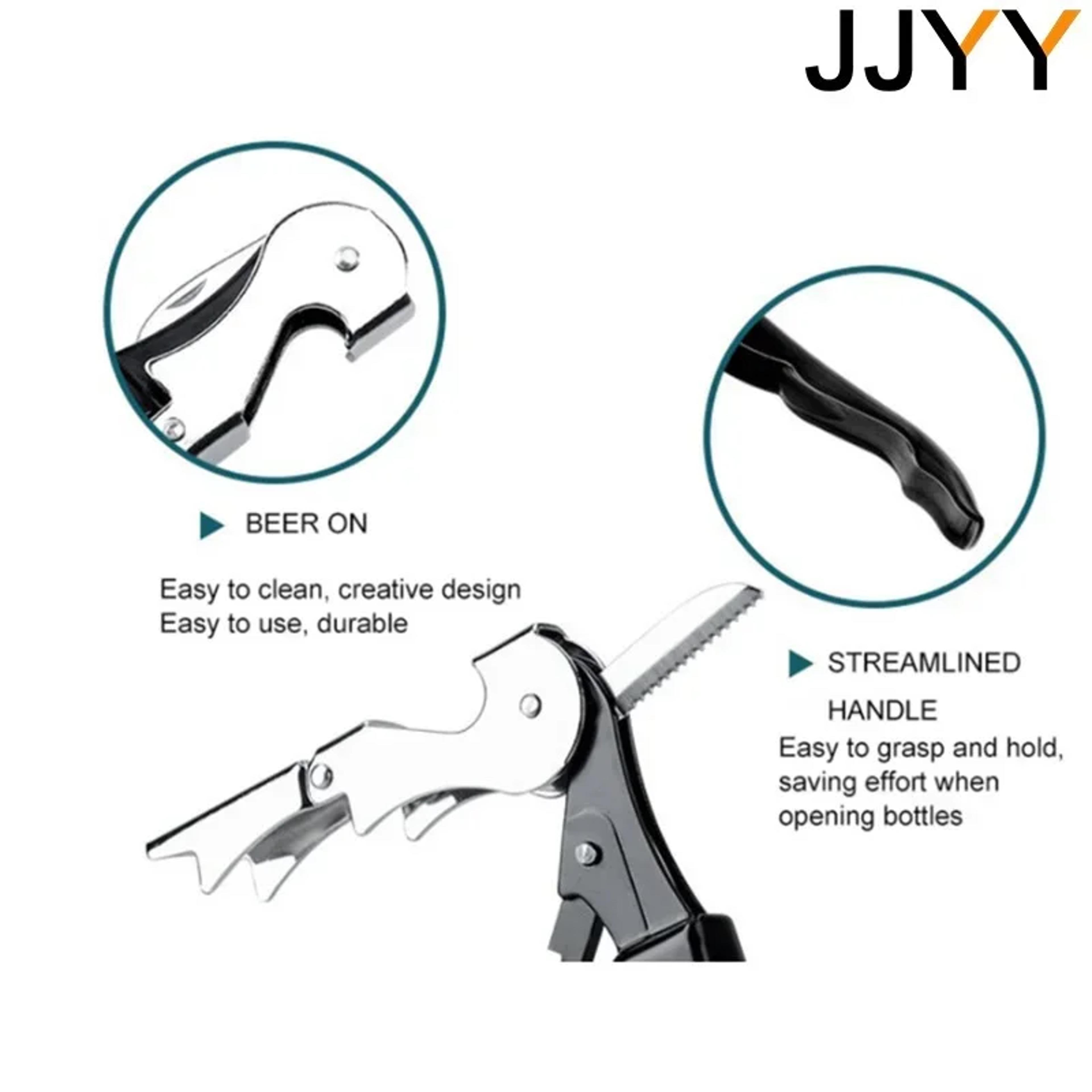 Professional Waiters Corkscrew Stainless Steel Wine Opener Beer Bottle Opener And Foil Cutter For W 1