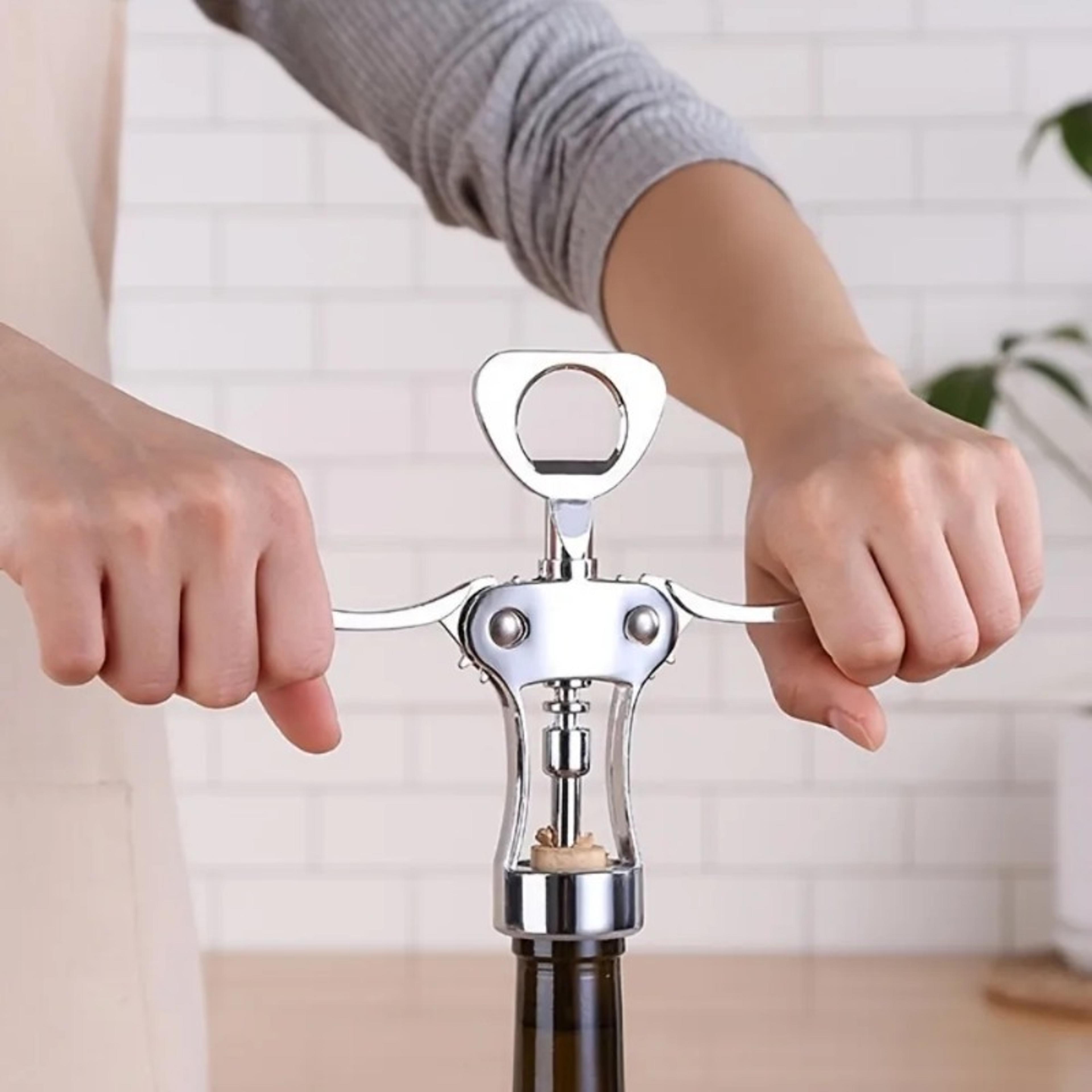 Zinc Alloy Premium Wing Corkscrew Wine Opener Stainless Steel Multifunctional Bottles Opener 2