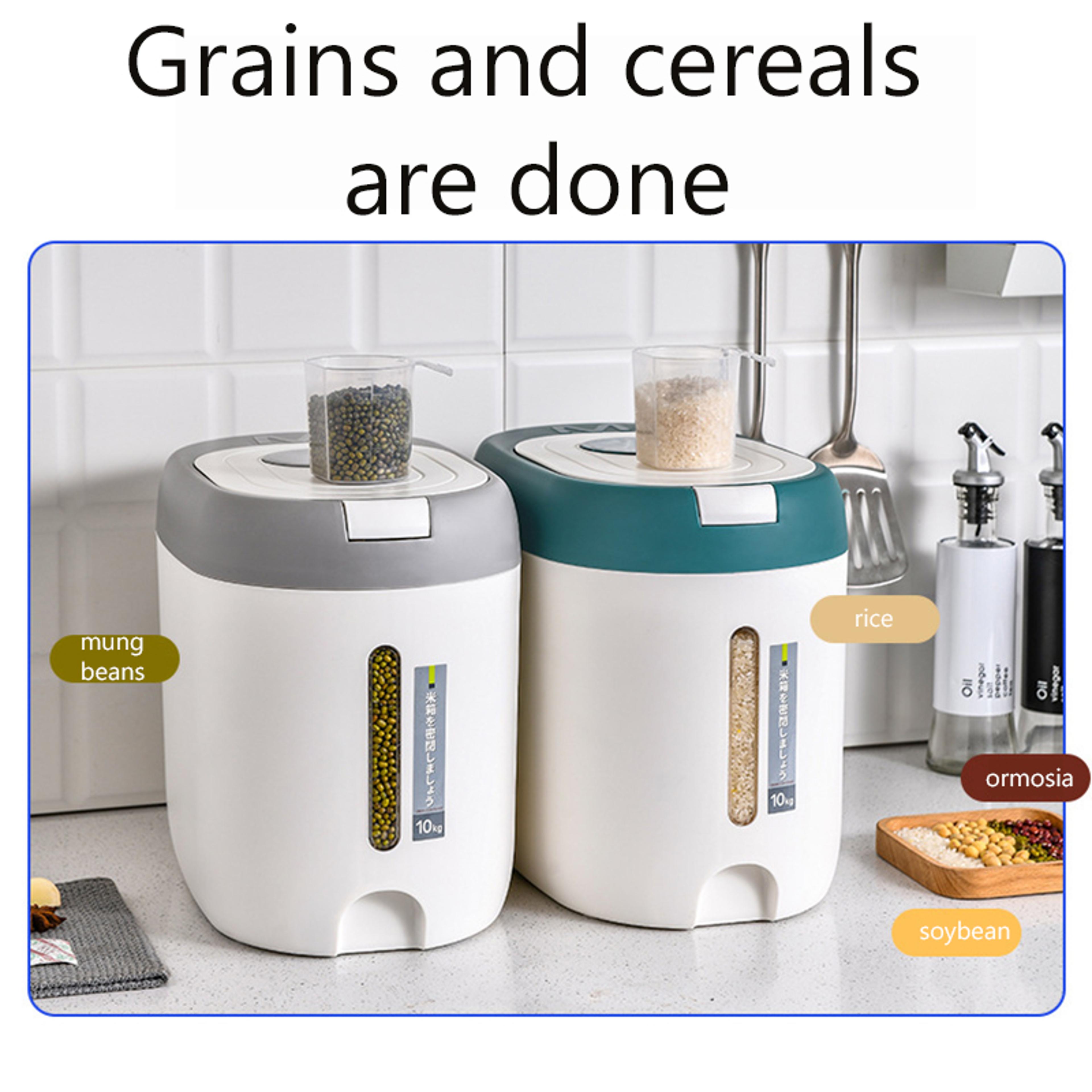 Cereal Jar Rice Dispenser Kitchen Organizer And Storage Container Box For Home 4