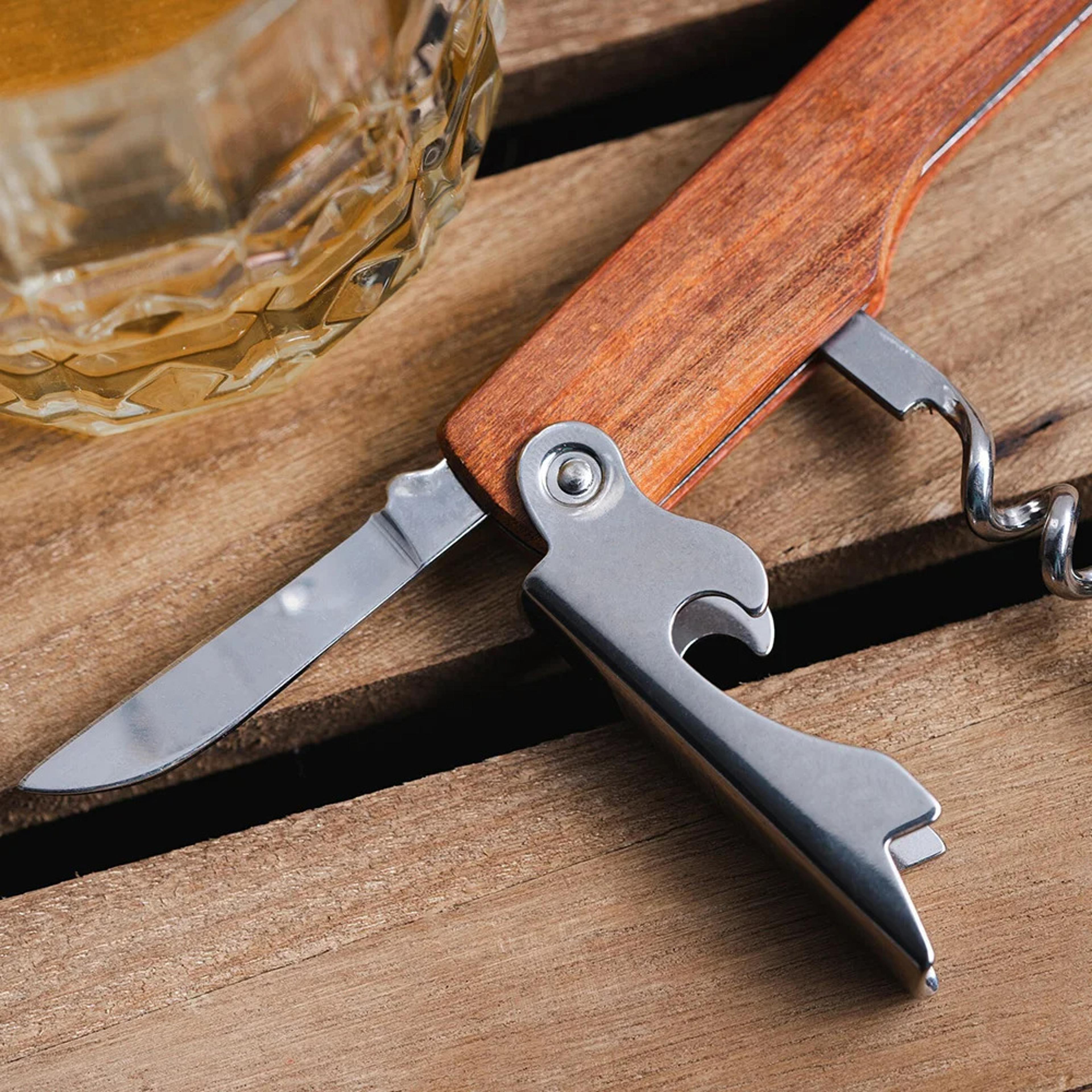 Beer Bottle Opener Wood Handle Corkscrew Wine Opener For Wedding Gift 2
