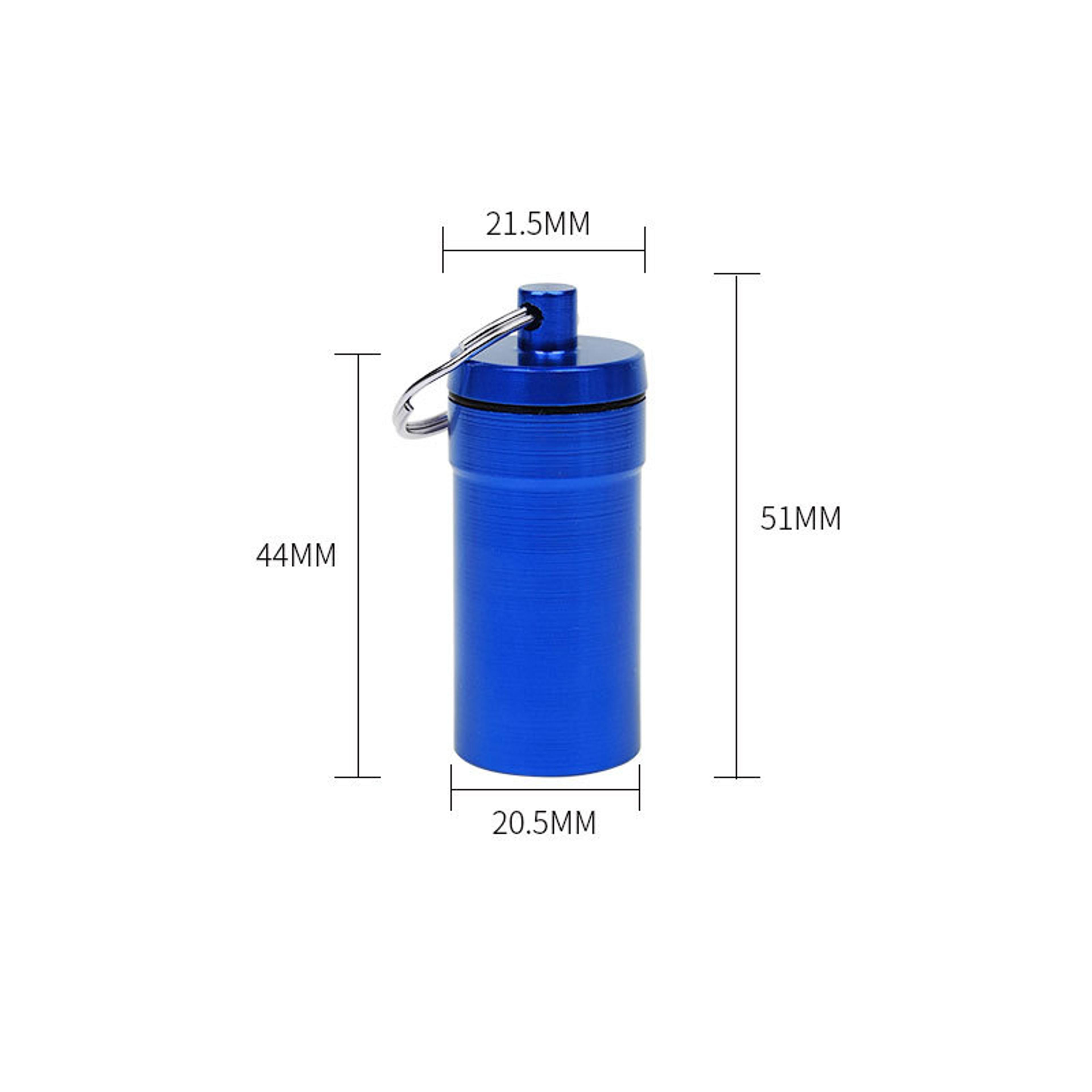 Waterproof Medicine Storage Box Mini Pill Case Keychain Colorful Portable Travel Metal Holder 8