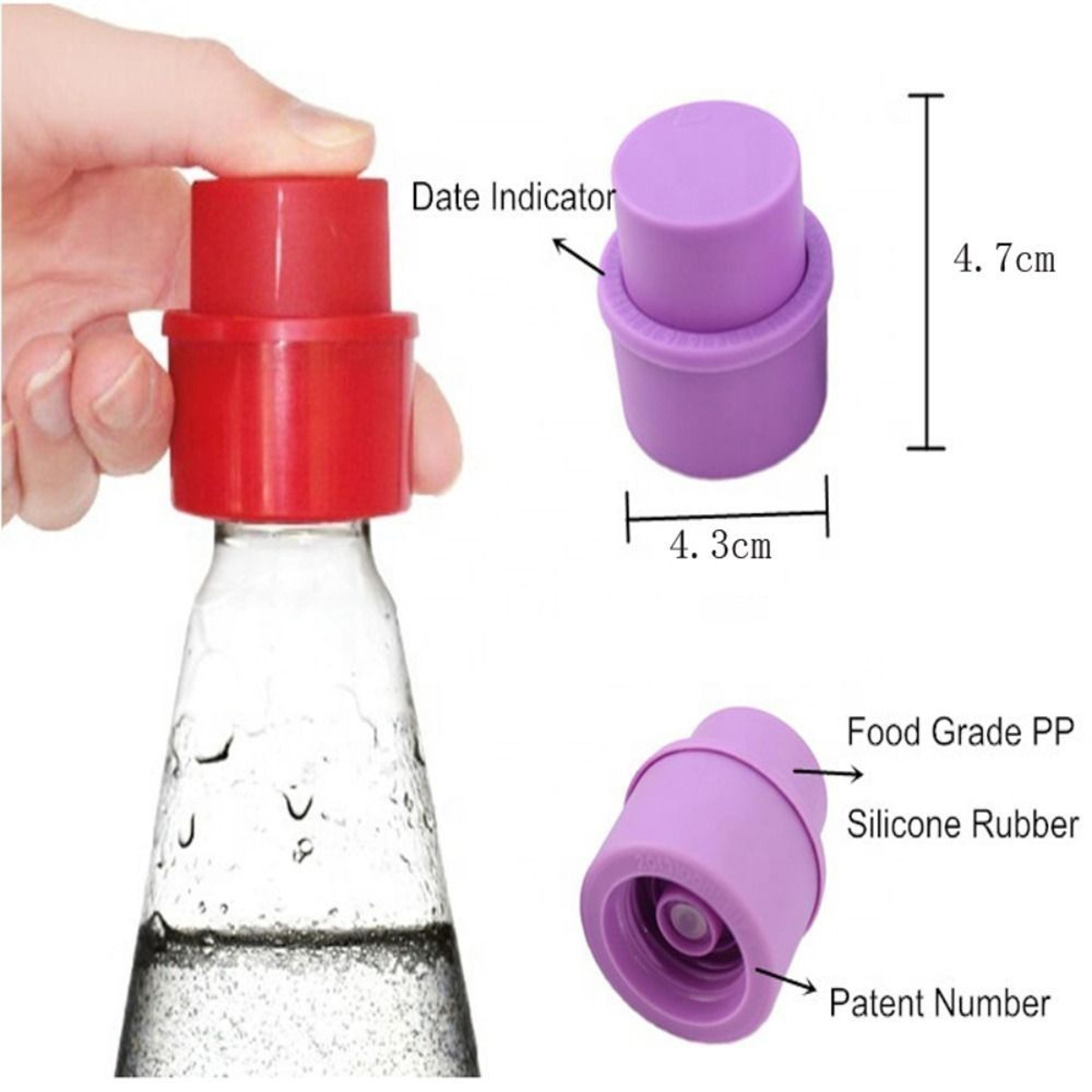 Reusable Bottle Pump Cover Inflatable Airtight Soda Cap Frizzy Drink Sealer 4