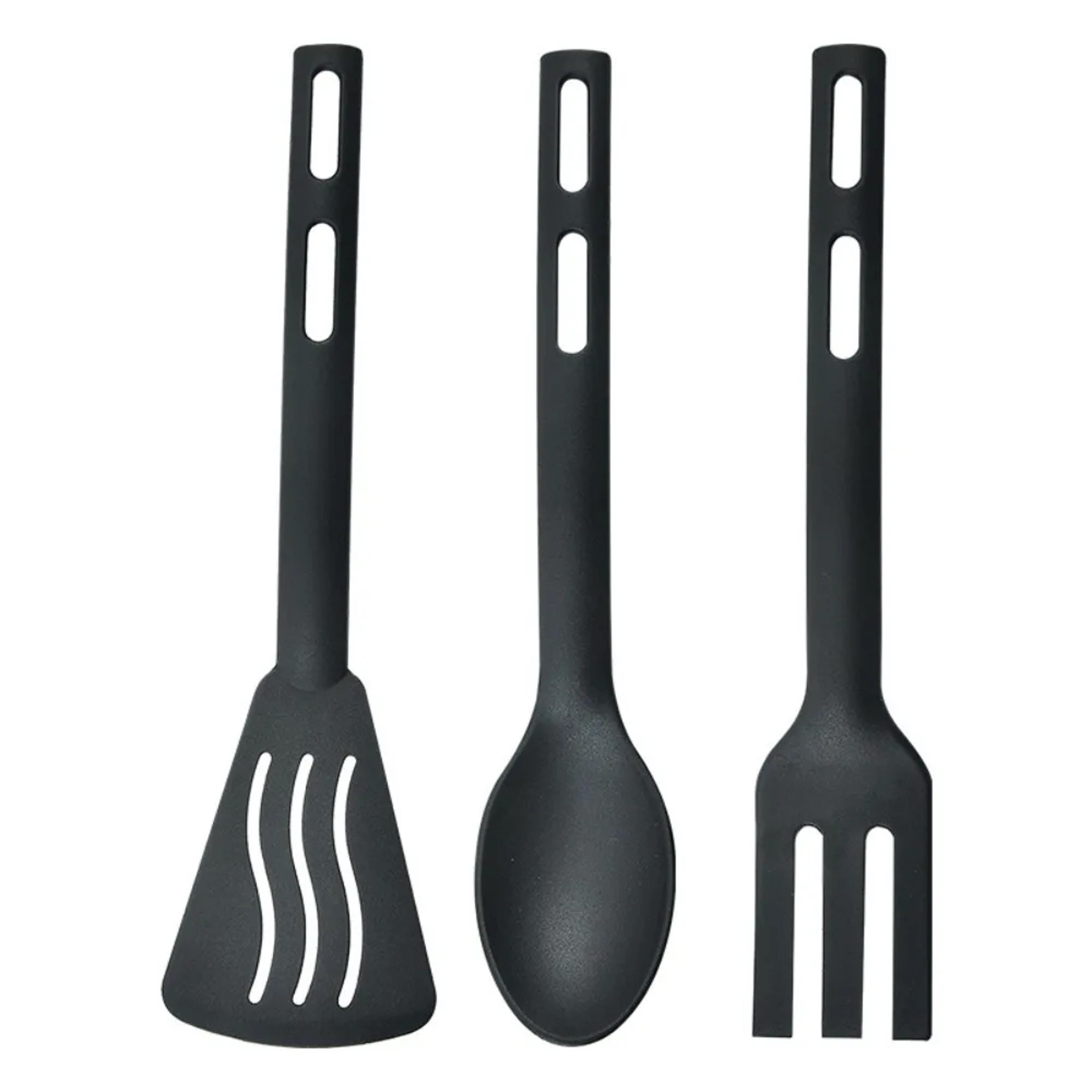 Portable Non Stick Heat Resistant Kitchen Utensils Set Comfortable Handle Nylon Cooking Accessories 9