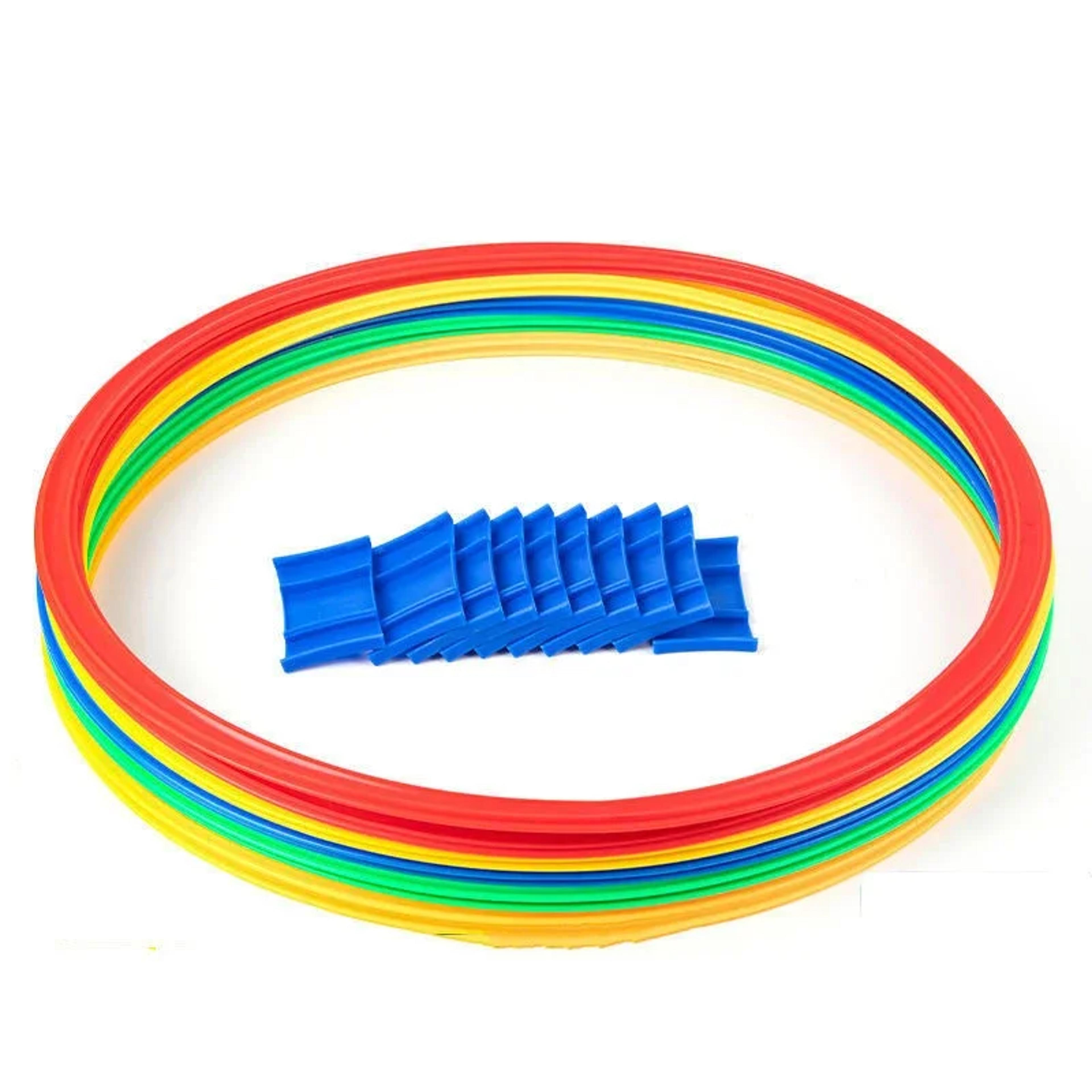 Hoops Outdoor Funny Physical Training Sport Lattice Jump Ring Set With Connectors For Park Football 5
