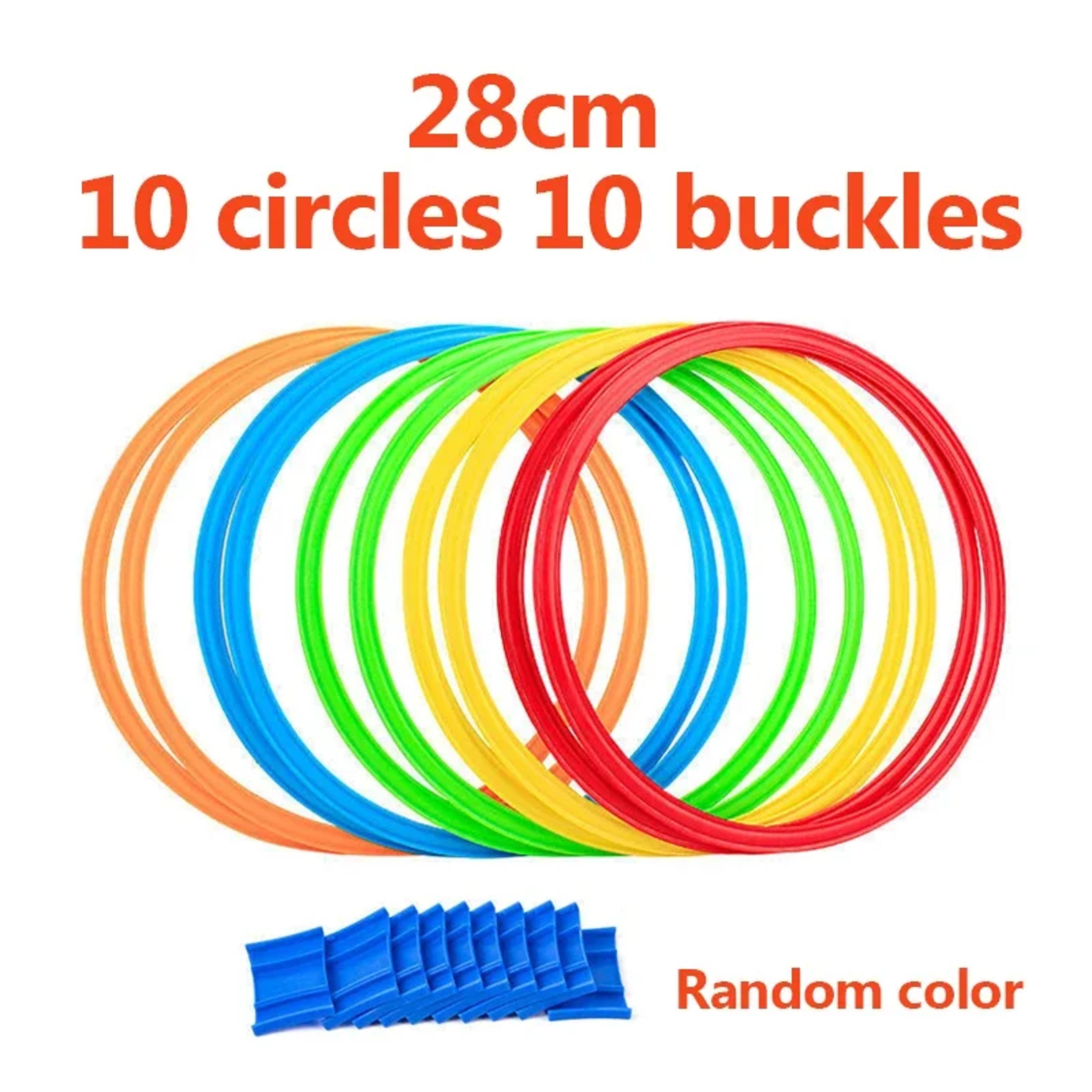 Hoops Outdoor Funny Physical Training Sport Lattice Jump Ring Set With Connectors For Park Football 6