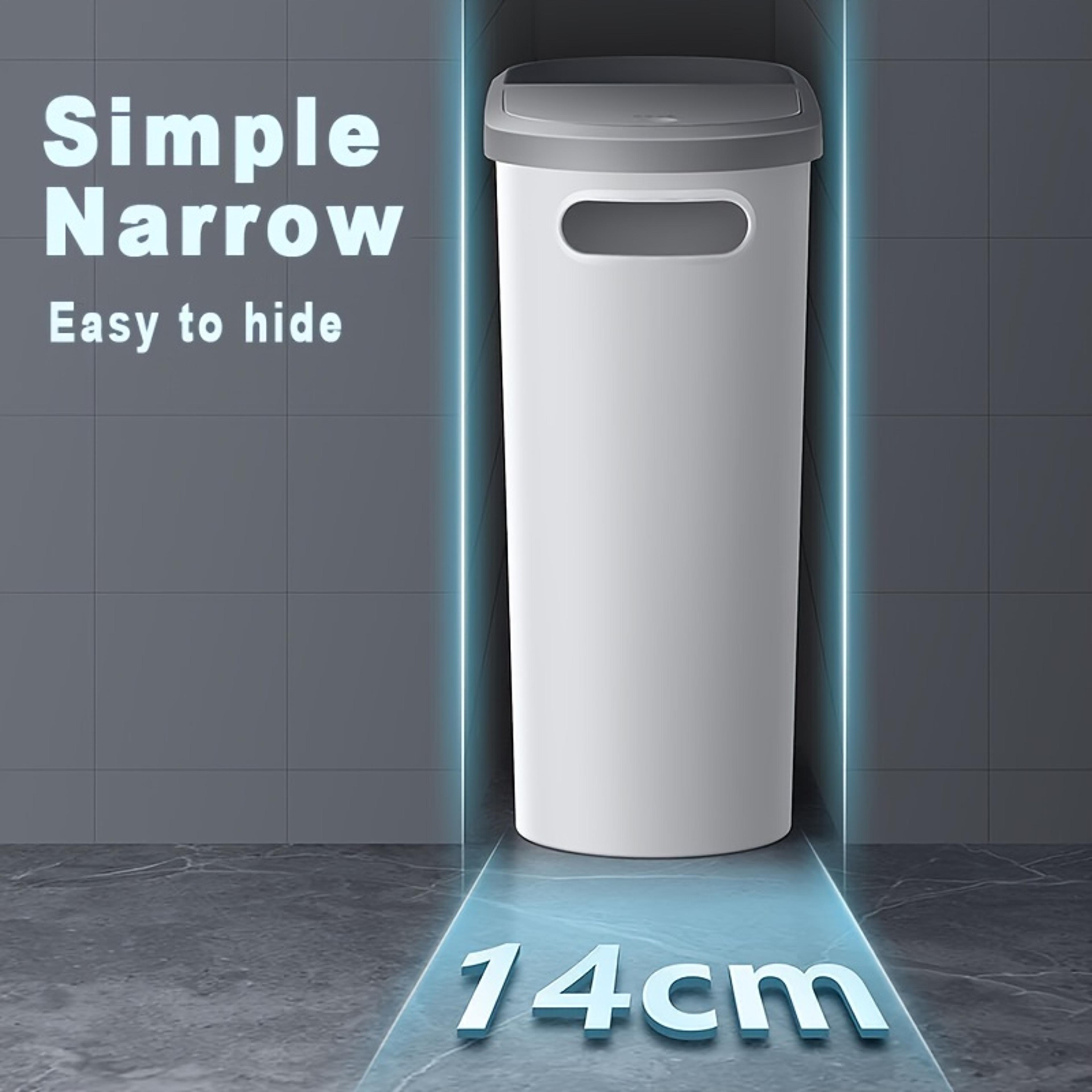 Household Creative Bathroom Trash Can With Lid Press Type Waste Bin For Kitchen 5