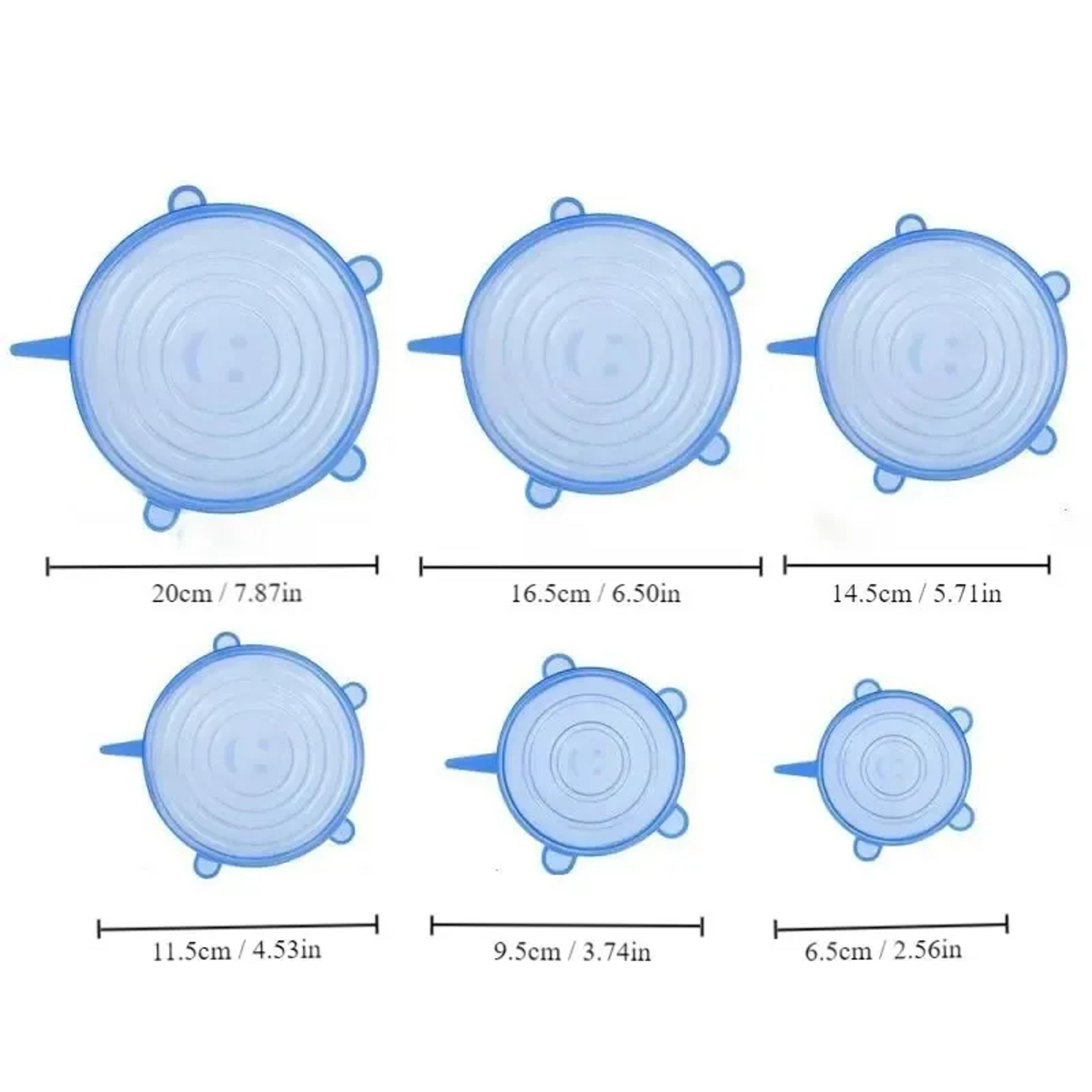 Reusable Silicone Stretch Lids Set For Food Storage Fresh Keeping Covers For Bowls And Containers 5
