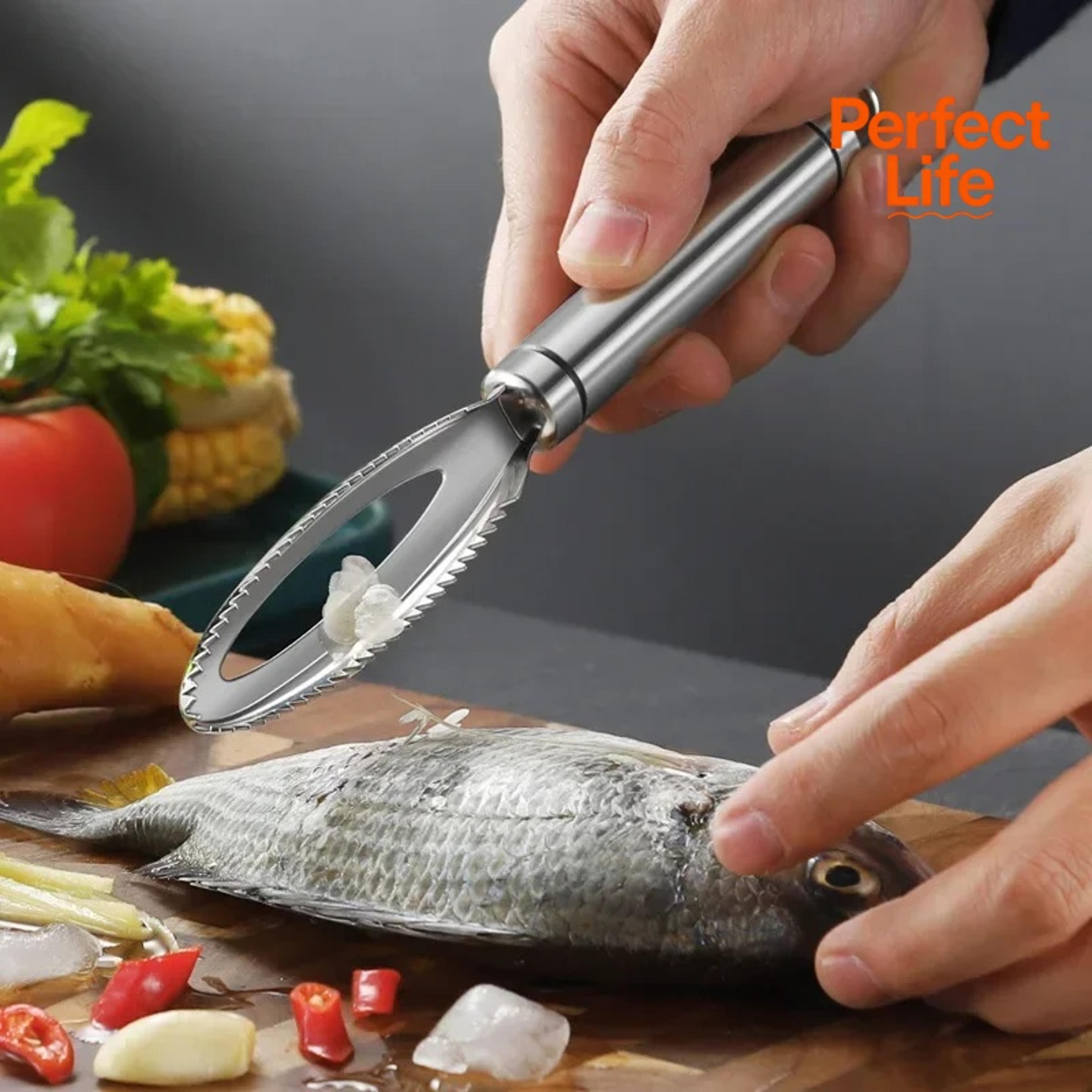 Fish Scales Removal Tool Stainless Steel Grater Peeler Scraper Fast Cleaner Tweezers For Easy Fish  2