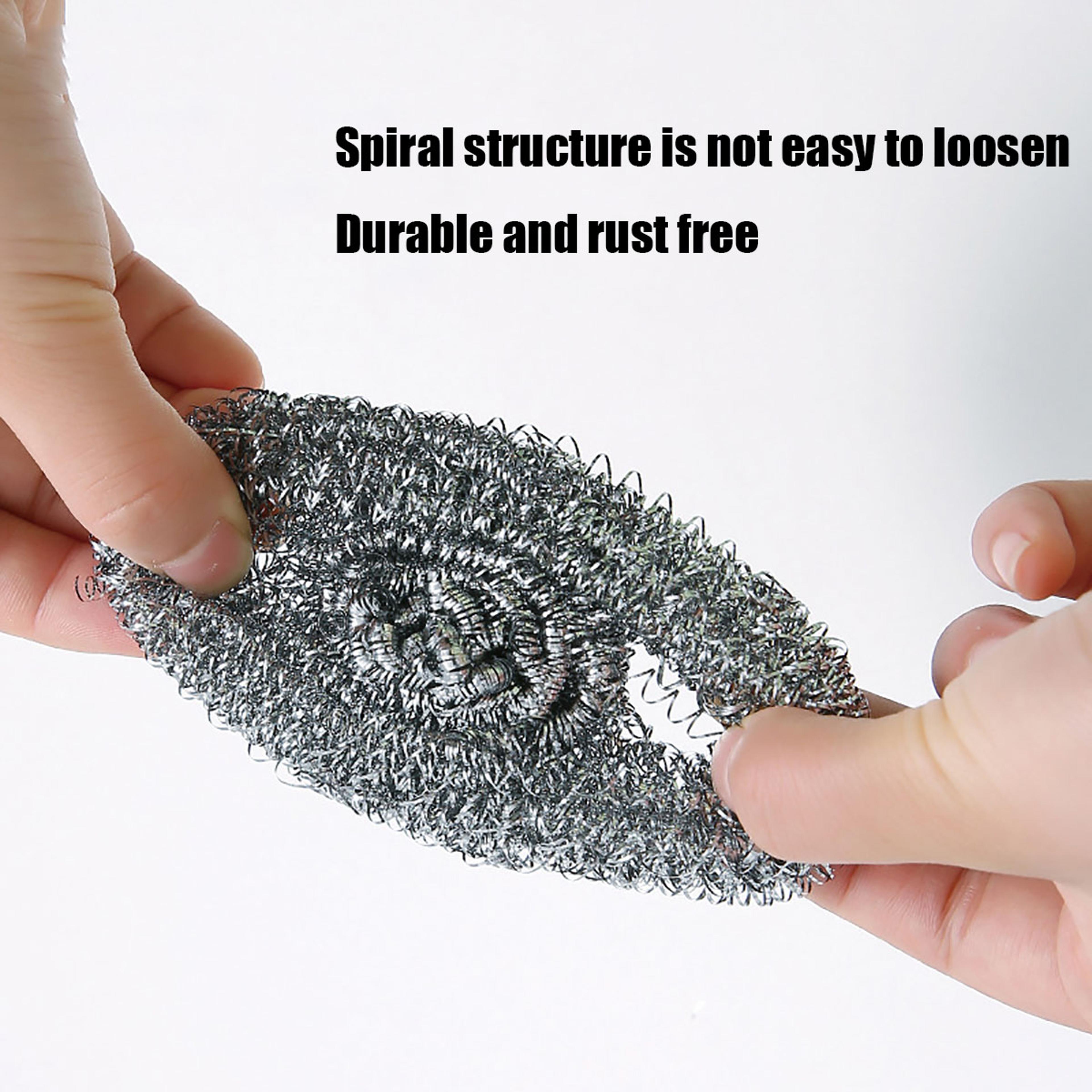 Stainless Steel Scrubber Steel Wool Scouring Pad For Kitchens Bathroom And More High Resistance Scr 2