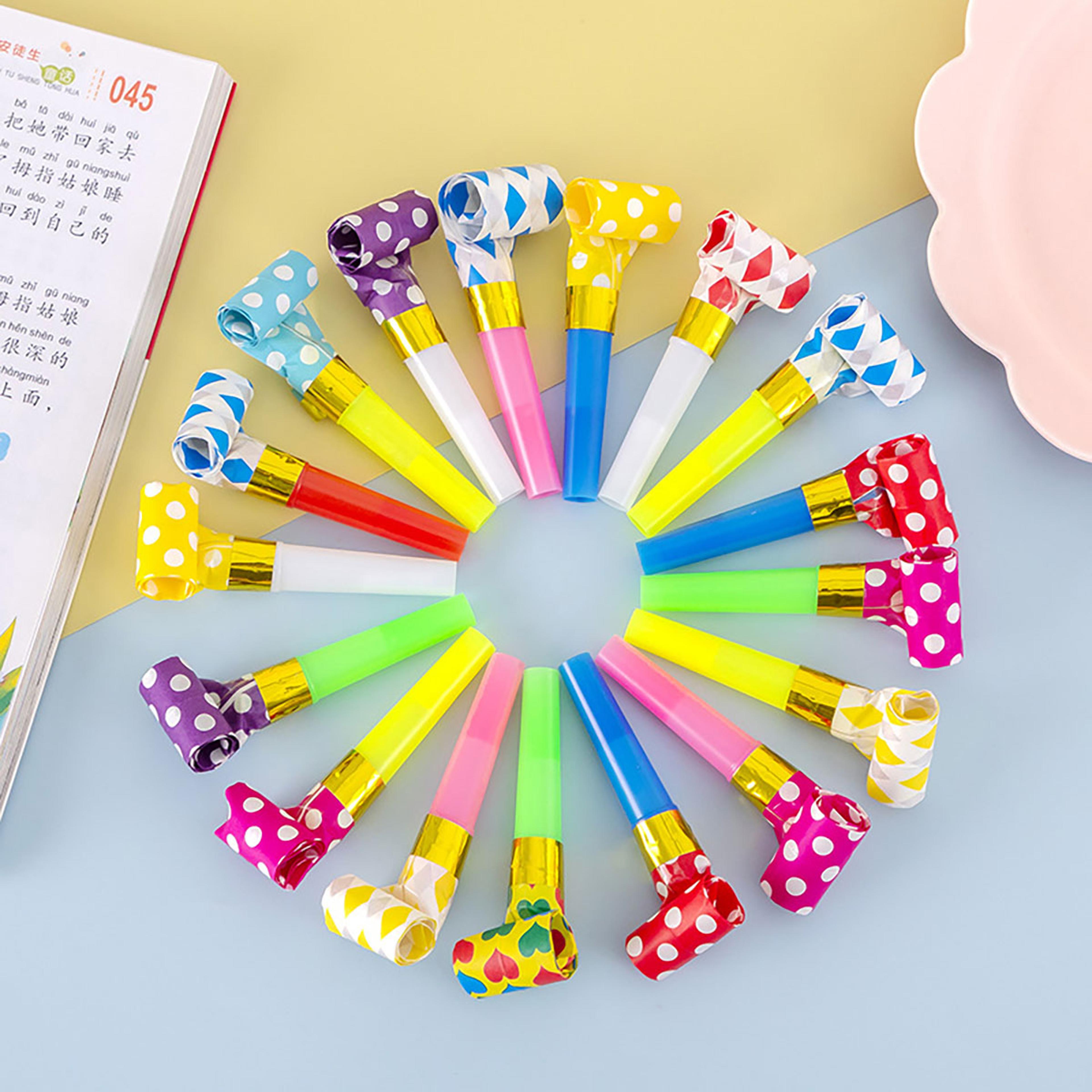colorful dragon whistle toy funny blow roll toys for children birthday gifts