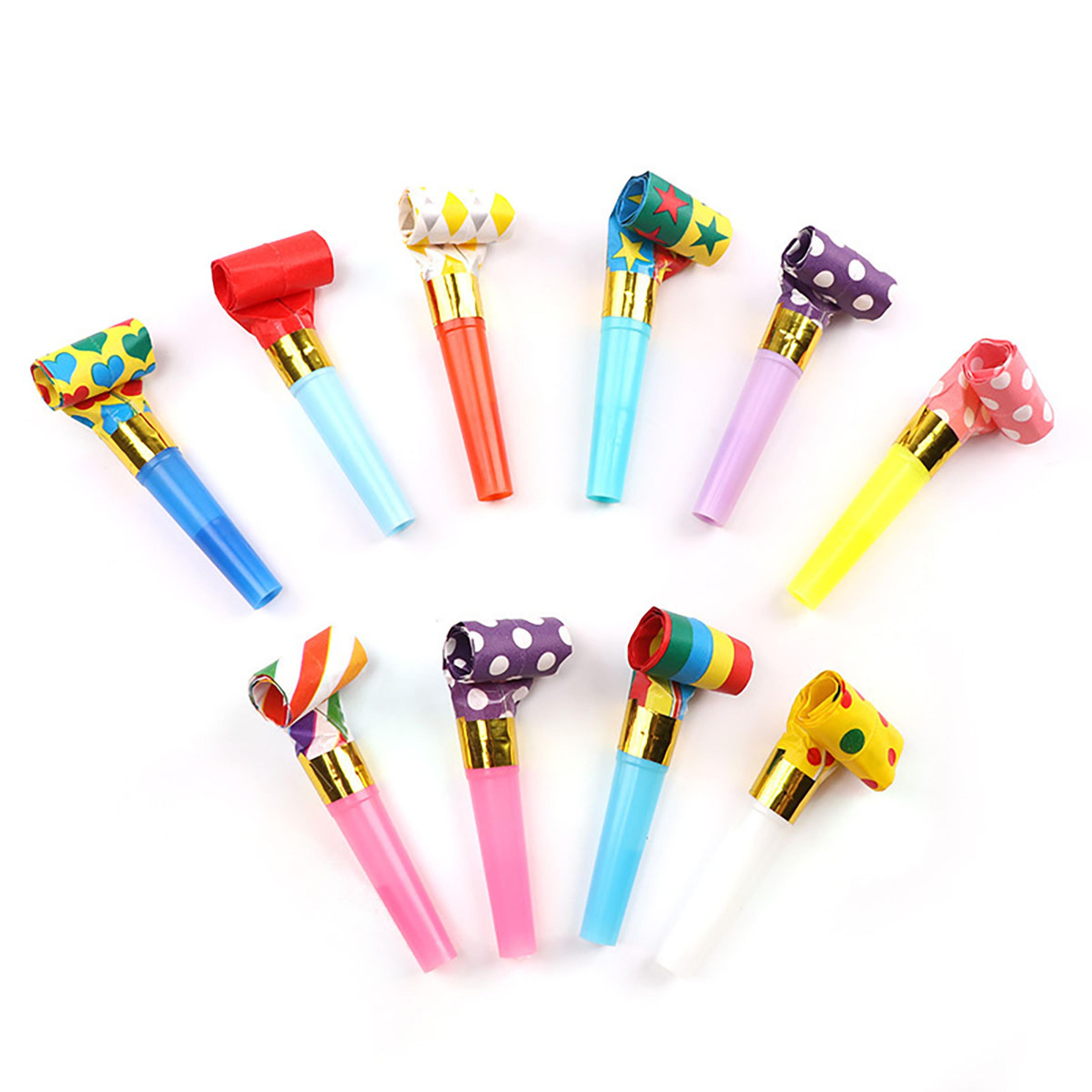 Colorful Dragon Whistle Toy Funny Blow Roll Toys For Children Birthday Gifts 2